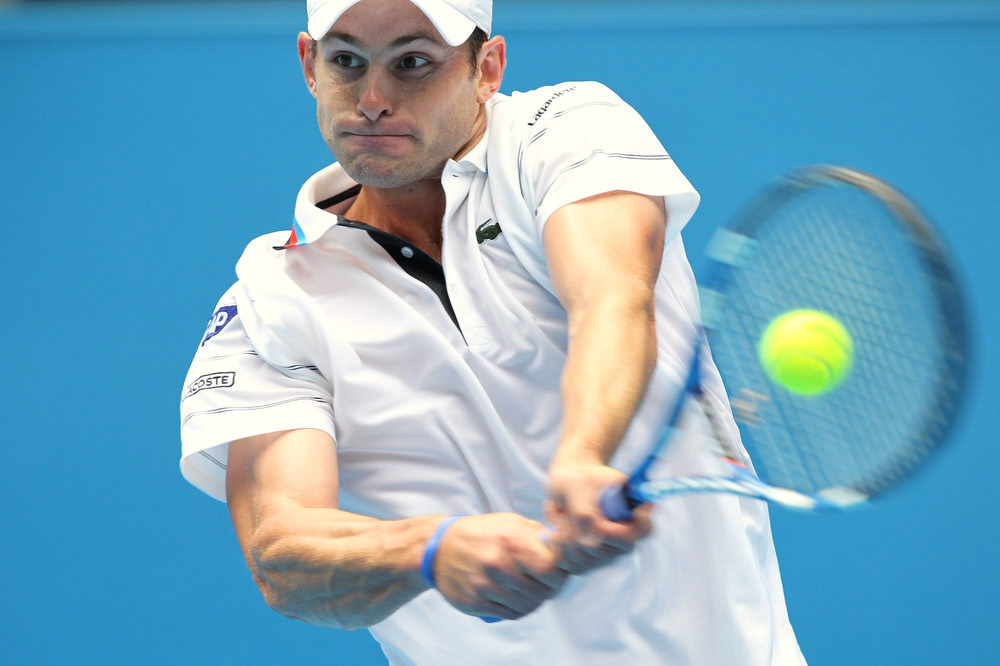 Andy Roddick (USA) 2010 Australian Open Tennis Melbourne Park, Victoria January 18 - 31 2010 © Sport the library/Brett Crockford  Australian Open 2010Melbourne and Olympic ParksMelbourne, VIc, Australia