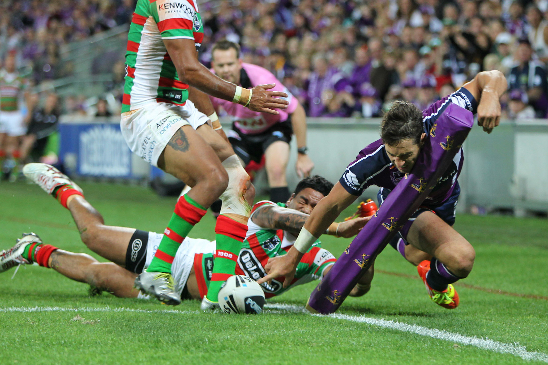 :NRL, Rugby League, NYC, Melbourne Storm v South Sydney Rabbitohs @ AAMI Park, Melbourne, VIC, Sunday March 11th, 2012. Digital Image by Brett Crockford © nrlphotos.com
