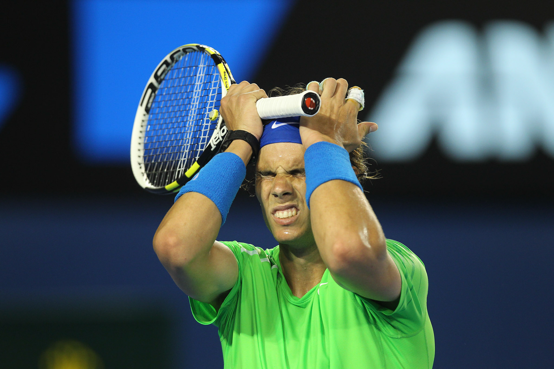 Rafael Nadal (ESP)2012 AUSTRALIAN OPEN TENNIS - MEN'S FINAL - 29TH JAN 2012Images from the 2012 Australian Open Men's Final at Rod Laver Arena, Melbourne, Victoria, AUSTRALIA.This image is for Editorial Use Only.  Any further use or individual sale of the image must be cleared by application to the Manager Sports Media Publishing (SMP Images). PHOTO BRETT CROCKFORD SMP IMAGES