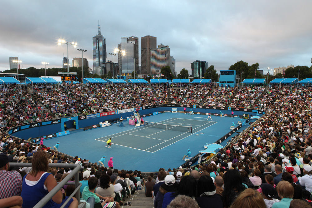 Margaret Court Arena during the Andy Murray v Marc Gicquel Game2010 Australian Open Tennis Melbourne Park, Victoria January 18 - 31 2010 © Sport the library/Brett Crockford  Australian Open 2010Melbourne and Olympic ParksMelbourne, VIc, Australia