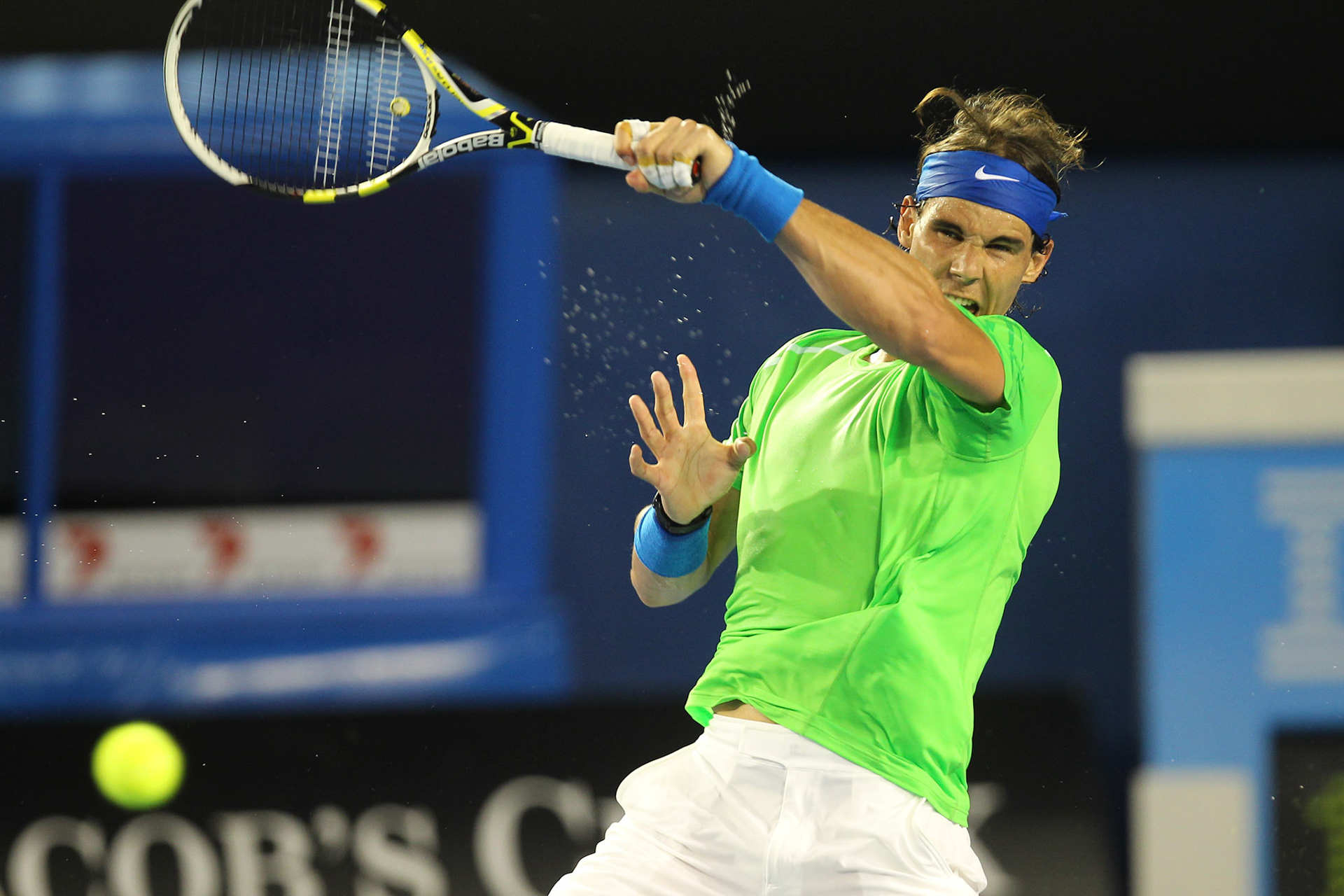 Rafael Nadal (ESP)2012 AUSTRALIAN OPEN TENNIS - MEN'S FINAL - 29TH JAN 2012Images from the 2012 Australian Open Men's Final at Rod Laver Arena, Melbourne, Victoria, AUSTRALIA.This image is for Editorial Use Only.  Any further use or individual sale of the image must be cleared by application to the Manager Sports Media Publishing (SMP Images). PHOTO BRETT CROCKFORD SMP IMAGES