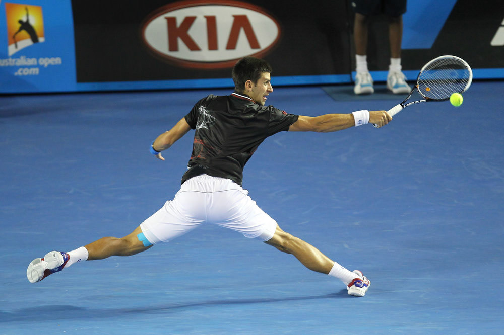 Novak Djokovic (SRB)2012 AUSTRALIAN OPEN TENNIS - MEN'S FINAL - 29TH JAN 2012Images from the 2012 Australian Open Men's Final at Rod Laver Arena, Melbourne, Victoria, AUSTRALIA.This image is for Editorial Use Only.  Any further use or individual sale of the image must be cleared by application to the Manager Sports Media Publishing (SMP Images). PHOTO BRETT CROCKFORD SMP IMAGES