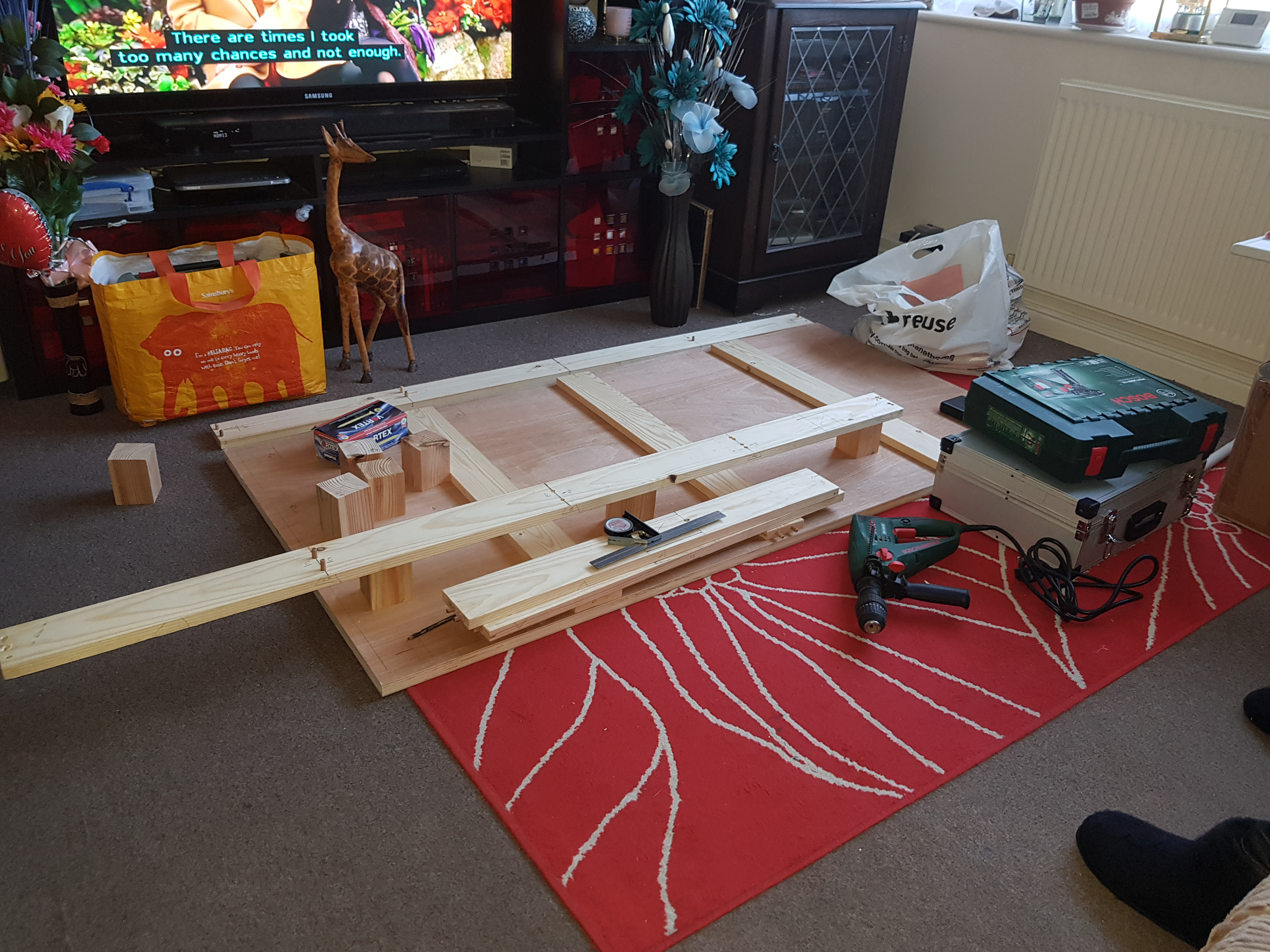 1 Cut Out Wood Doweled Ready for Assembly