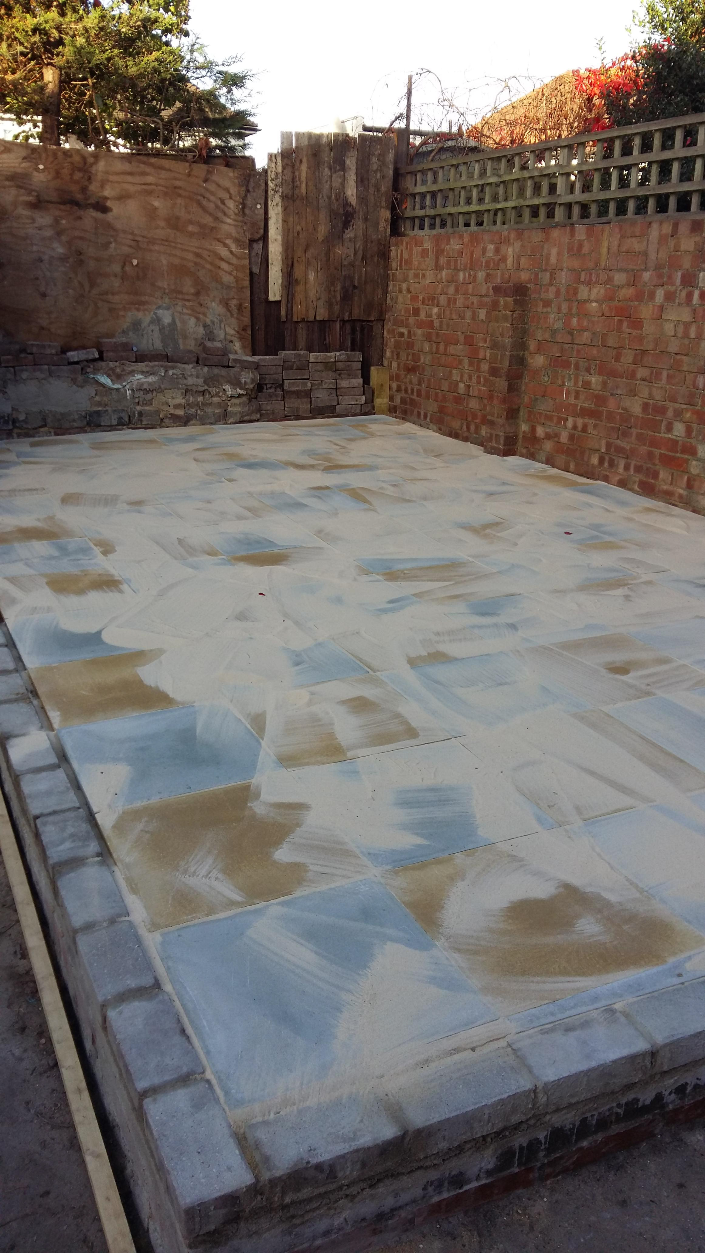 Fill In tile spacing with kilm sand