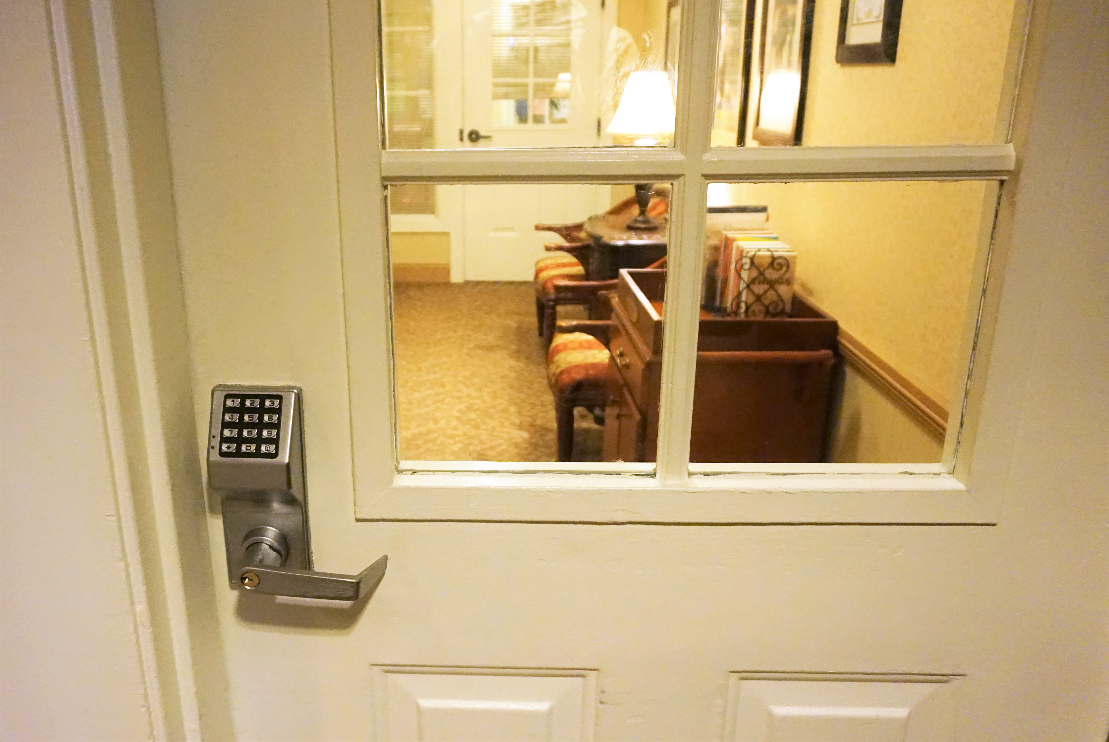 Figure 22. SECURED LOBBY The lobby on the fourth floor is not accessible for residents without assistants. And it is monitored from staff room