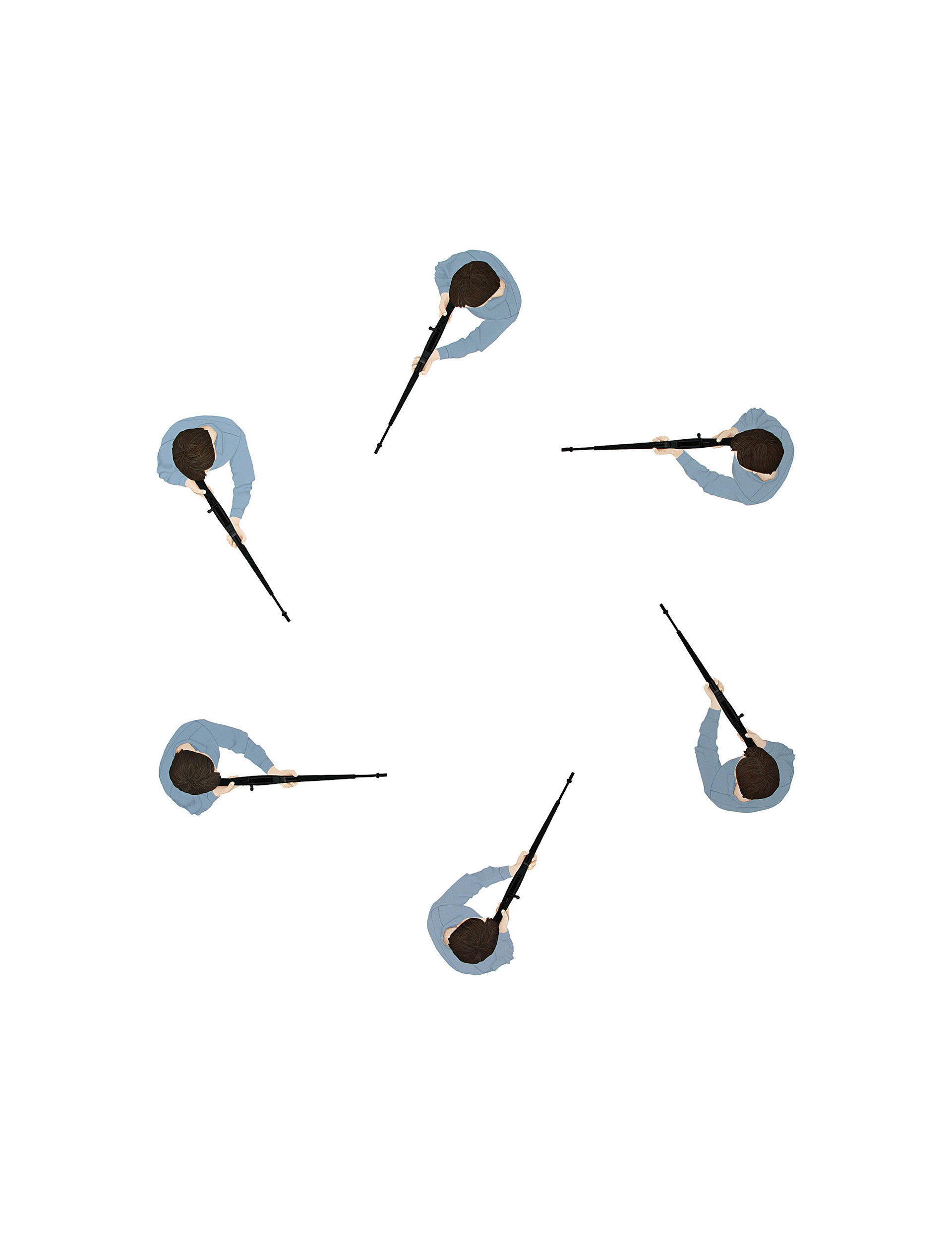 "Untitled," gouache on paper, 44x64", 2008