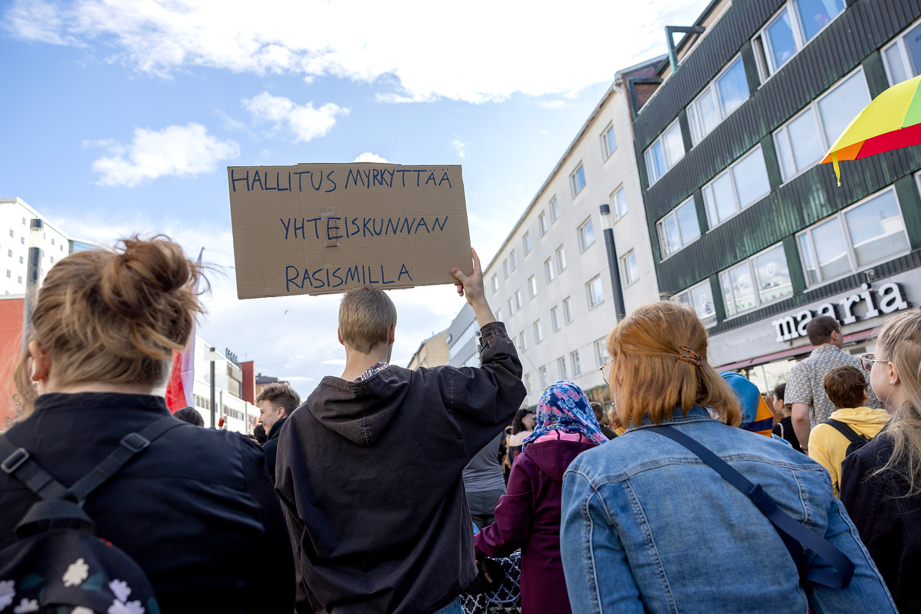 Demonstration in Oulu, Kaleva
