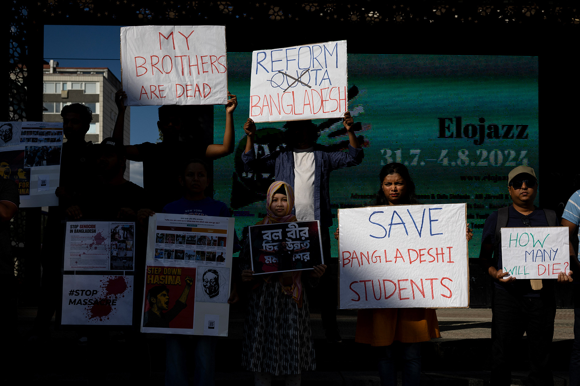 Bangladesh demonstration in Oulu, Kaleva