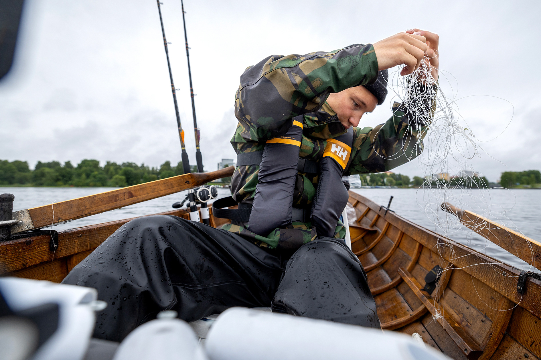 Fisherman (salmon rower) Rene Räsänen, Kaleva