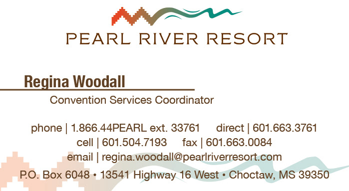 Pearl River Resort Business Card