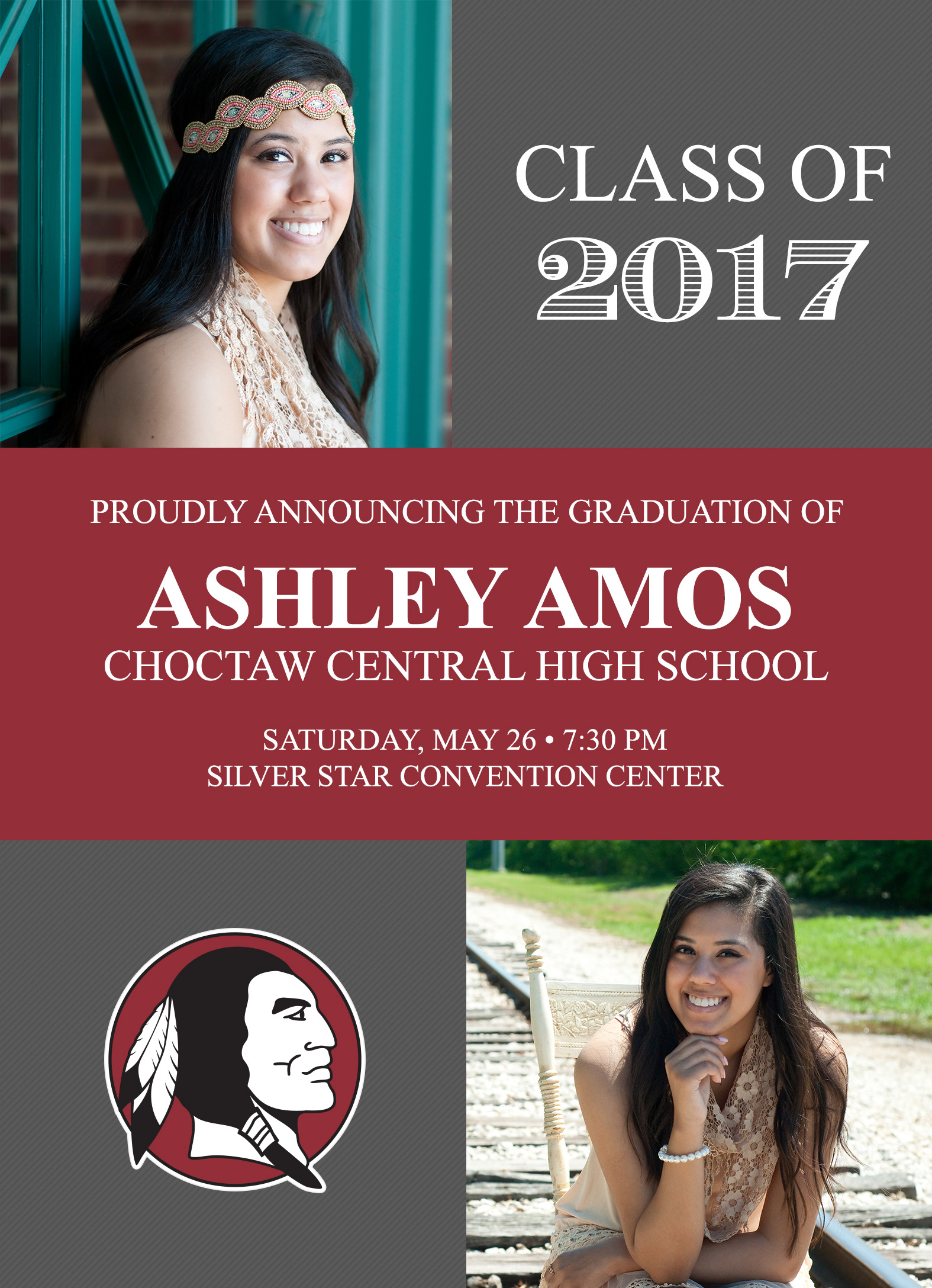 School Colors Graduation Invitation