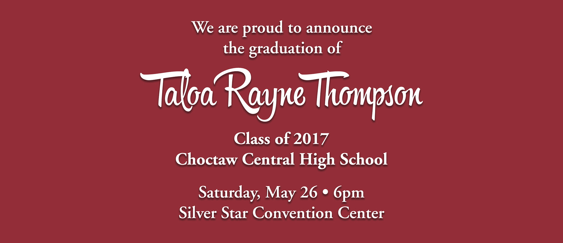 9x4 Graduation Invitation Back