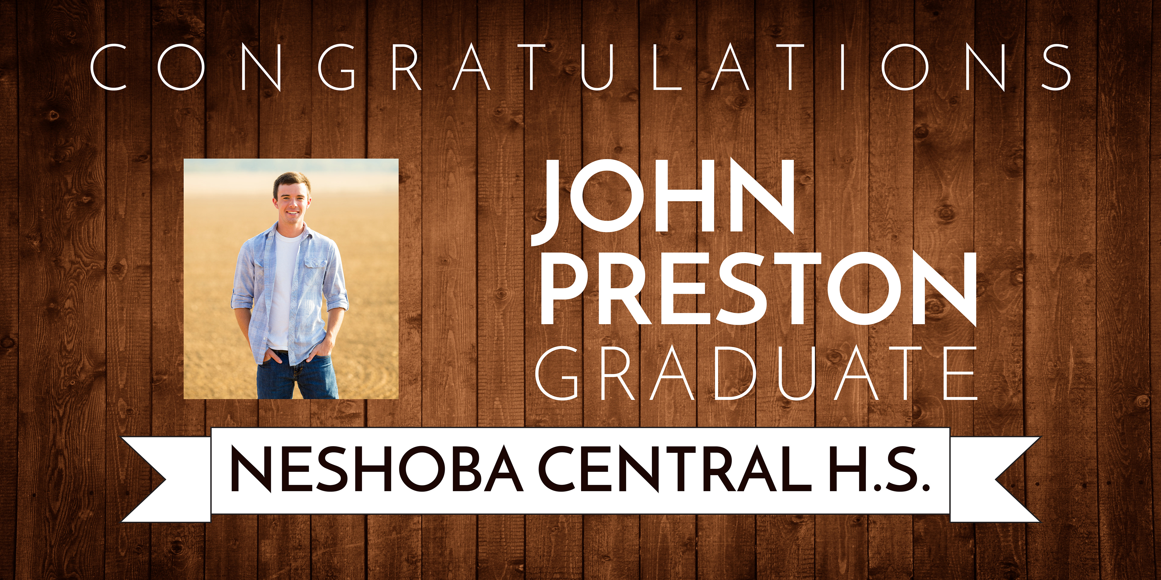Graduation Invitation - 6' x 3' Banner
