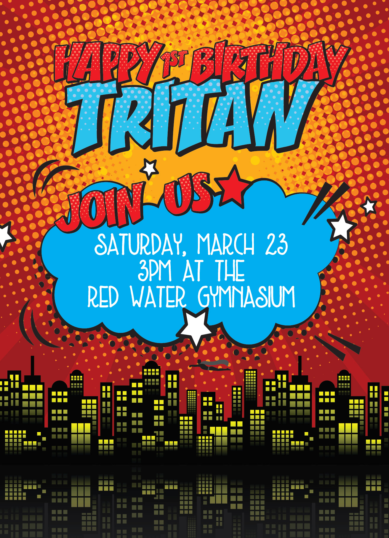 Birthday Invitation Back
