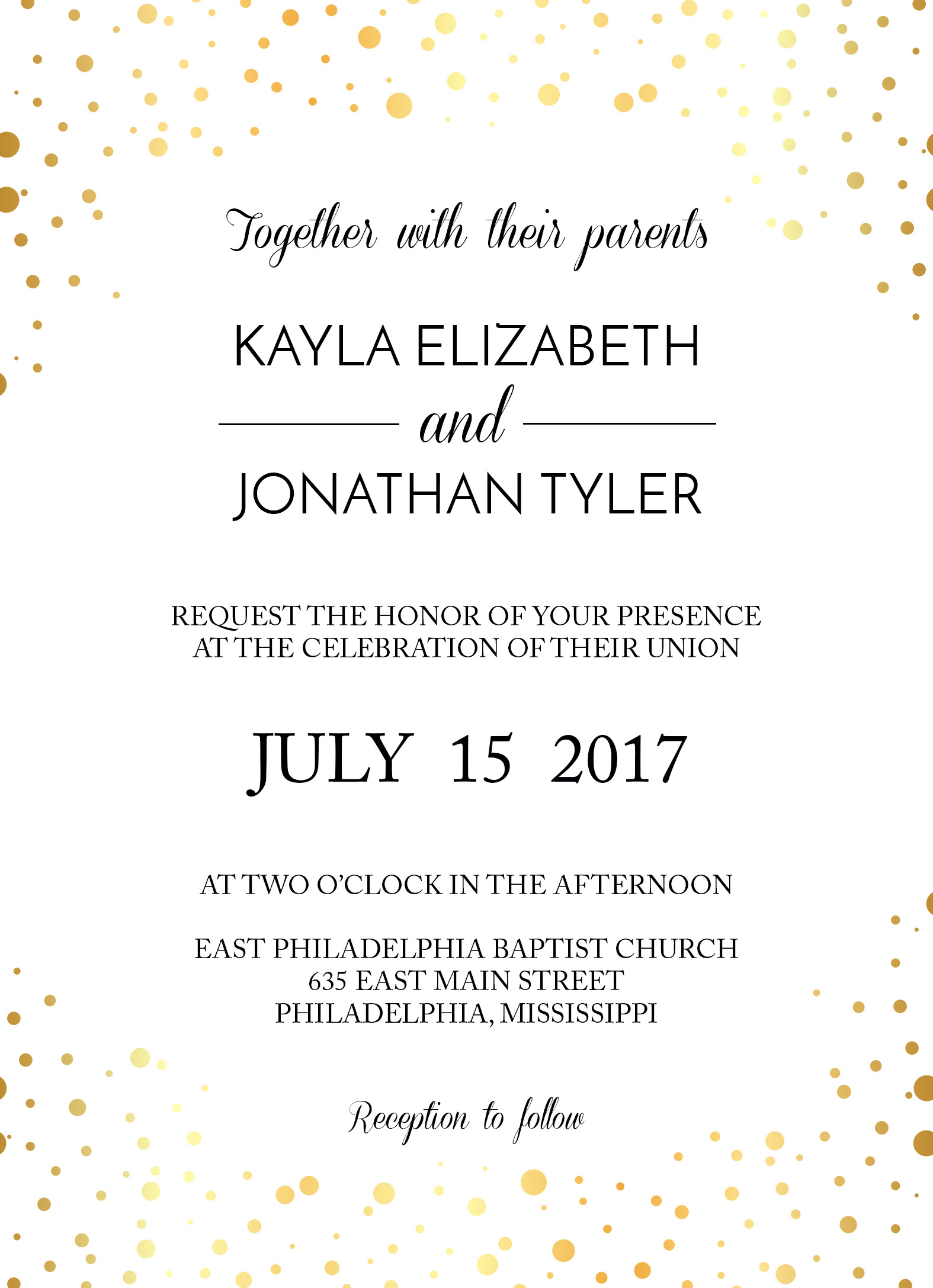 Gold Invitation