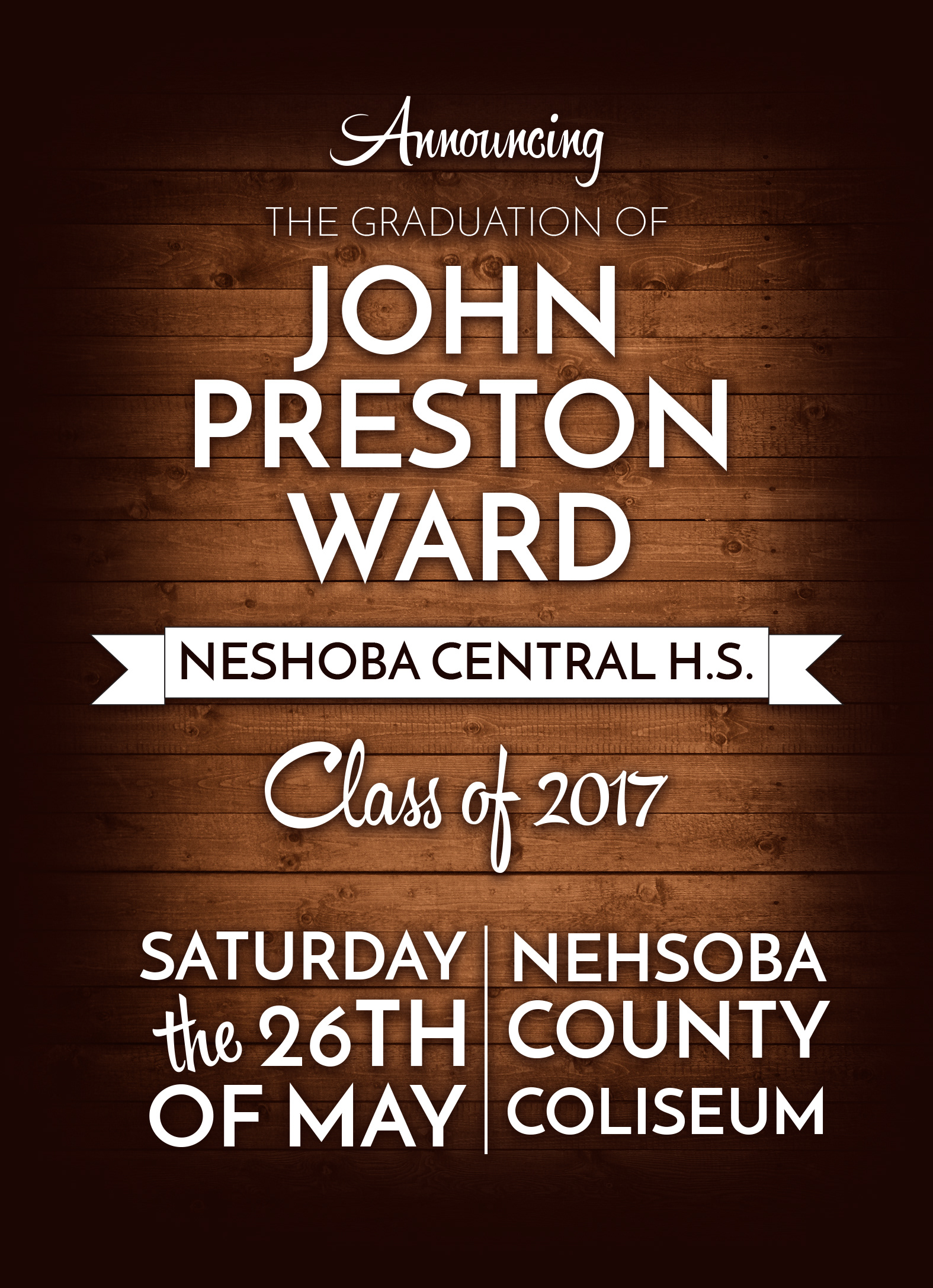 Graduation Invitation - Back