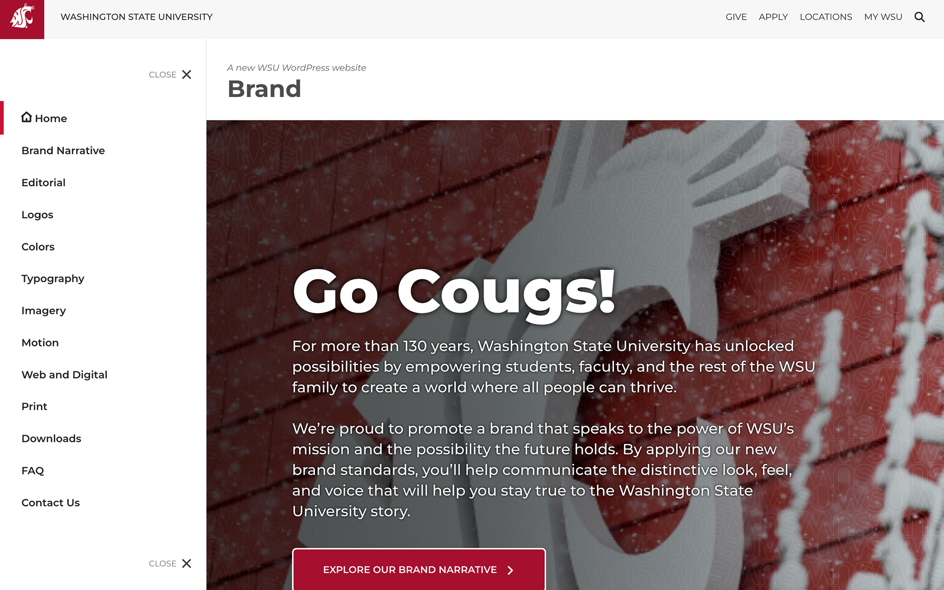 WSU Brand Site Redesign