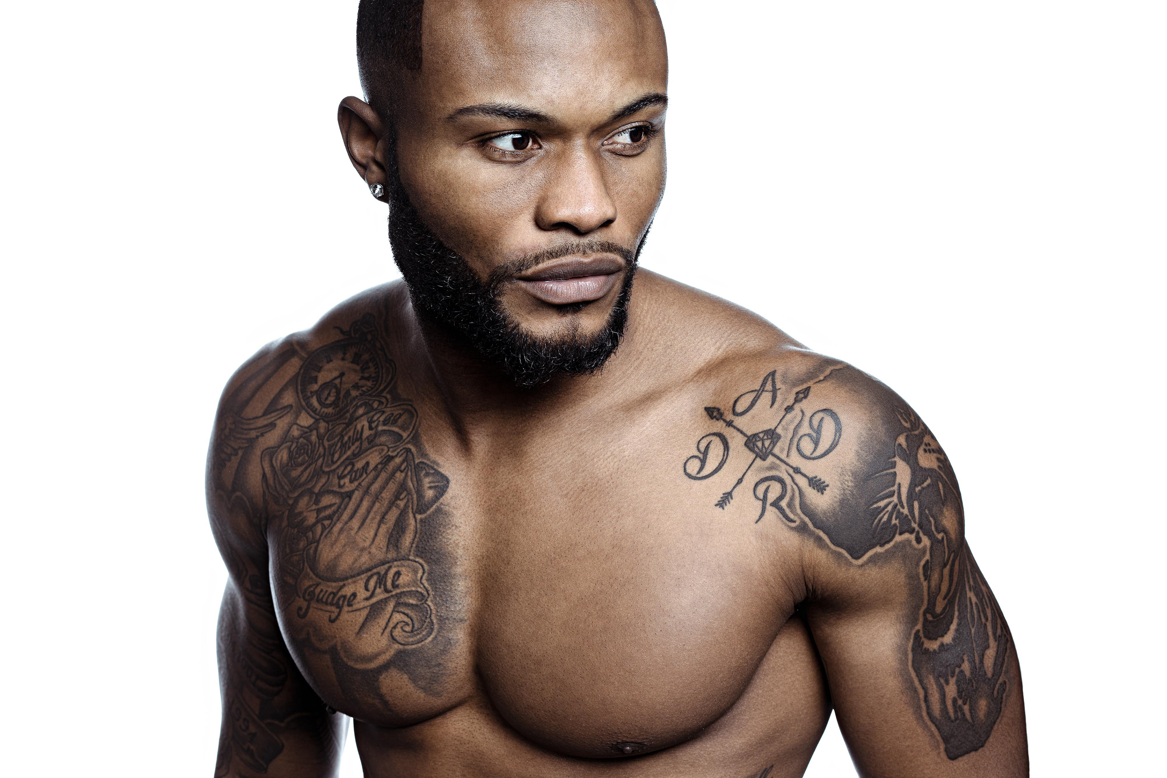 portrait, mann, muskeln, fitness, weiss, schwarz, fashion, people