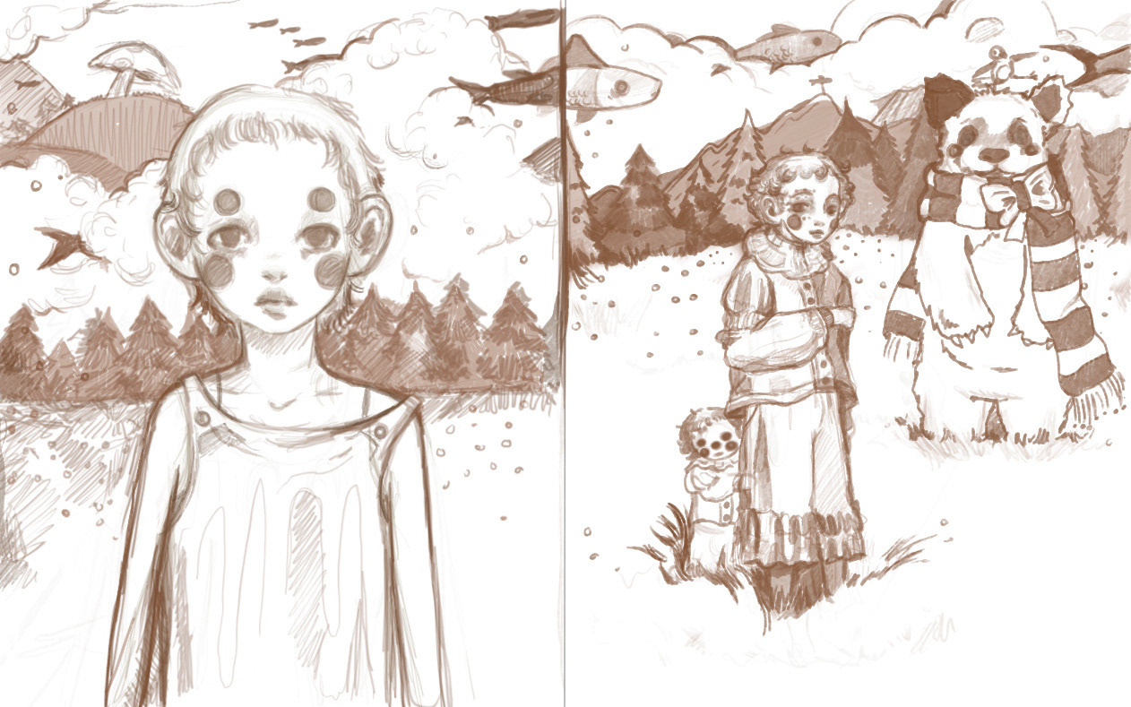 Pages 22 and 23, sketch
