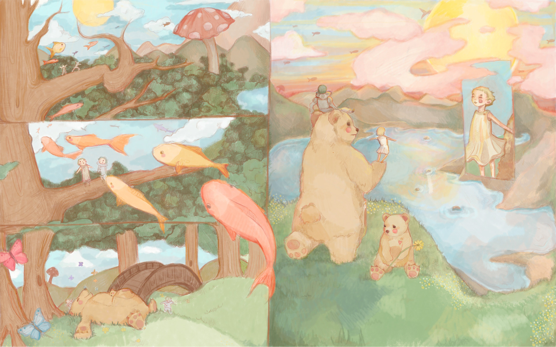 Pages 28 and 29, color