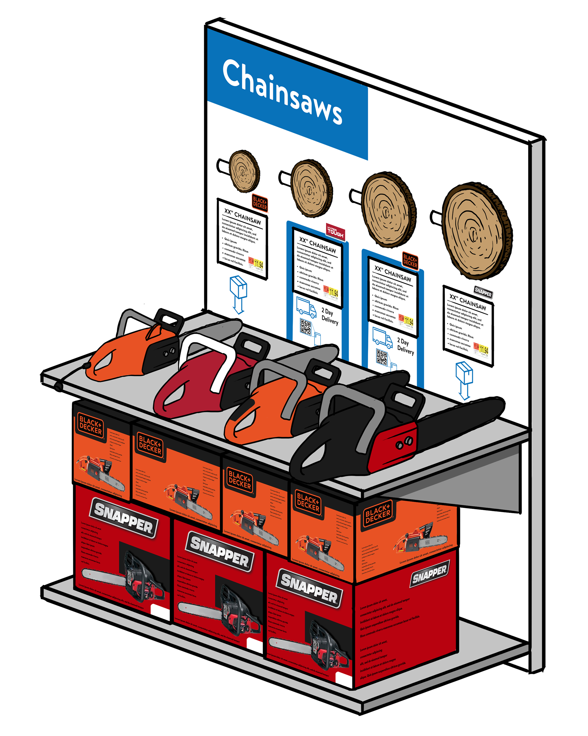 Merchandising mockup