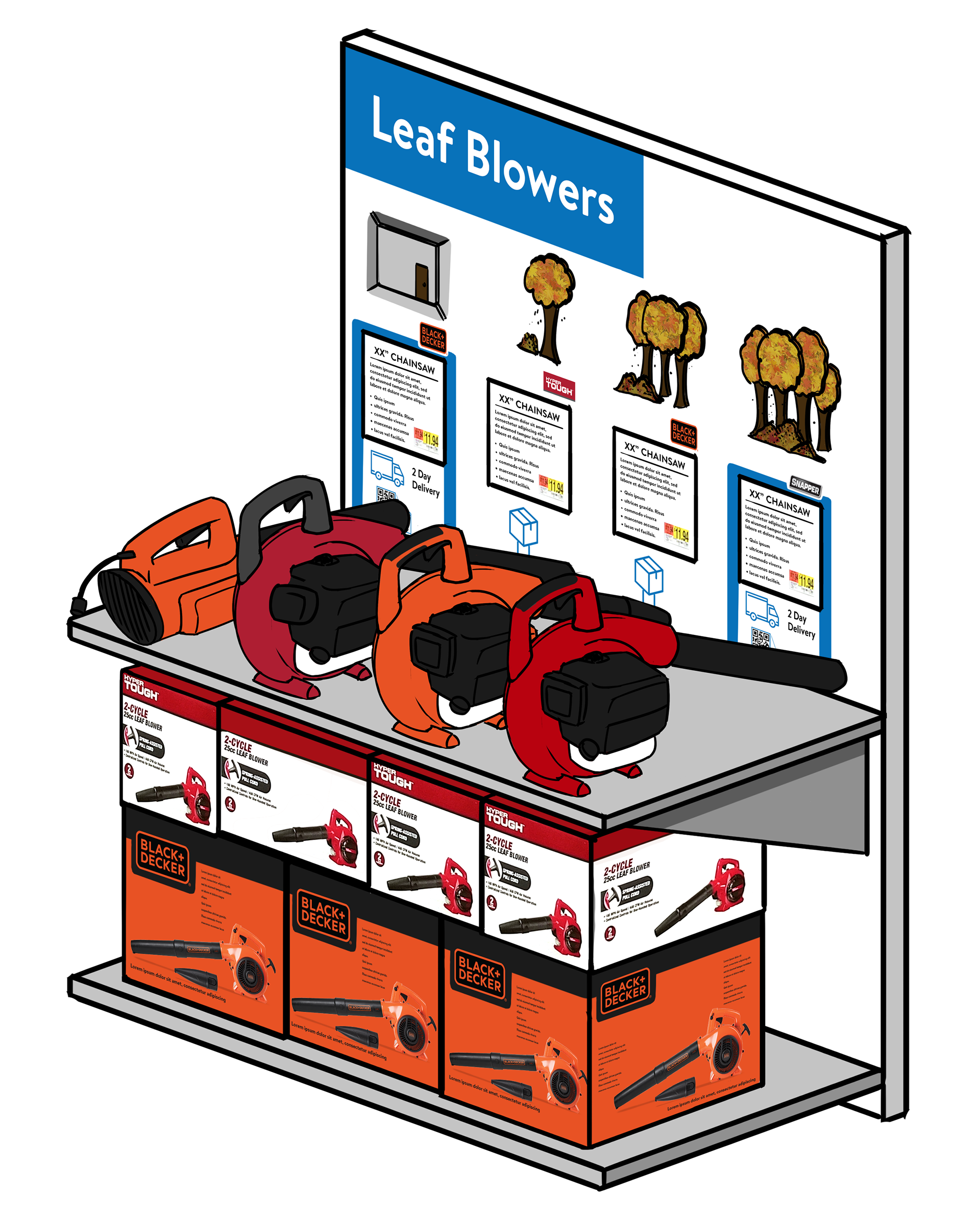 Merchandising mockup