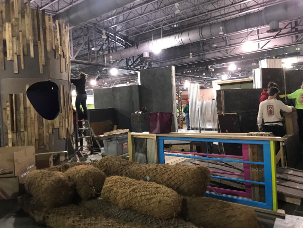 Finals days of construction at the Pennsylvania Convention Center