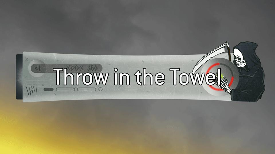 Make an enemy ragequit the match (referencing "The Towel Trick," a questionable way to save your Xbox 360 from the Red Ring of Death)
