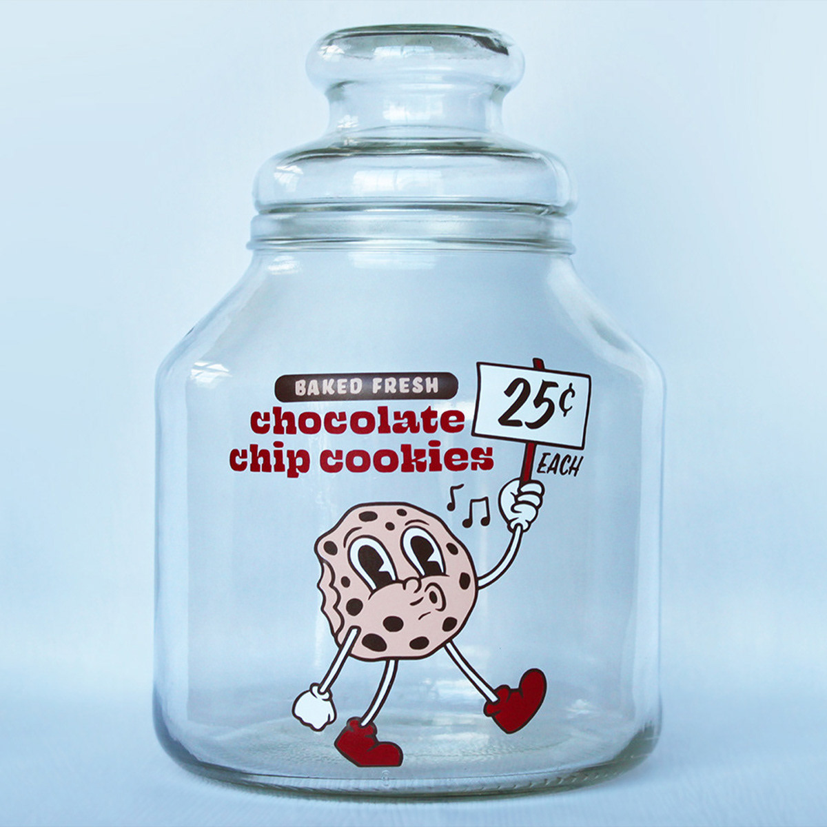 Vinyl on Glass Cookie Jar