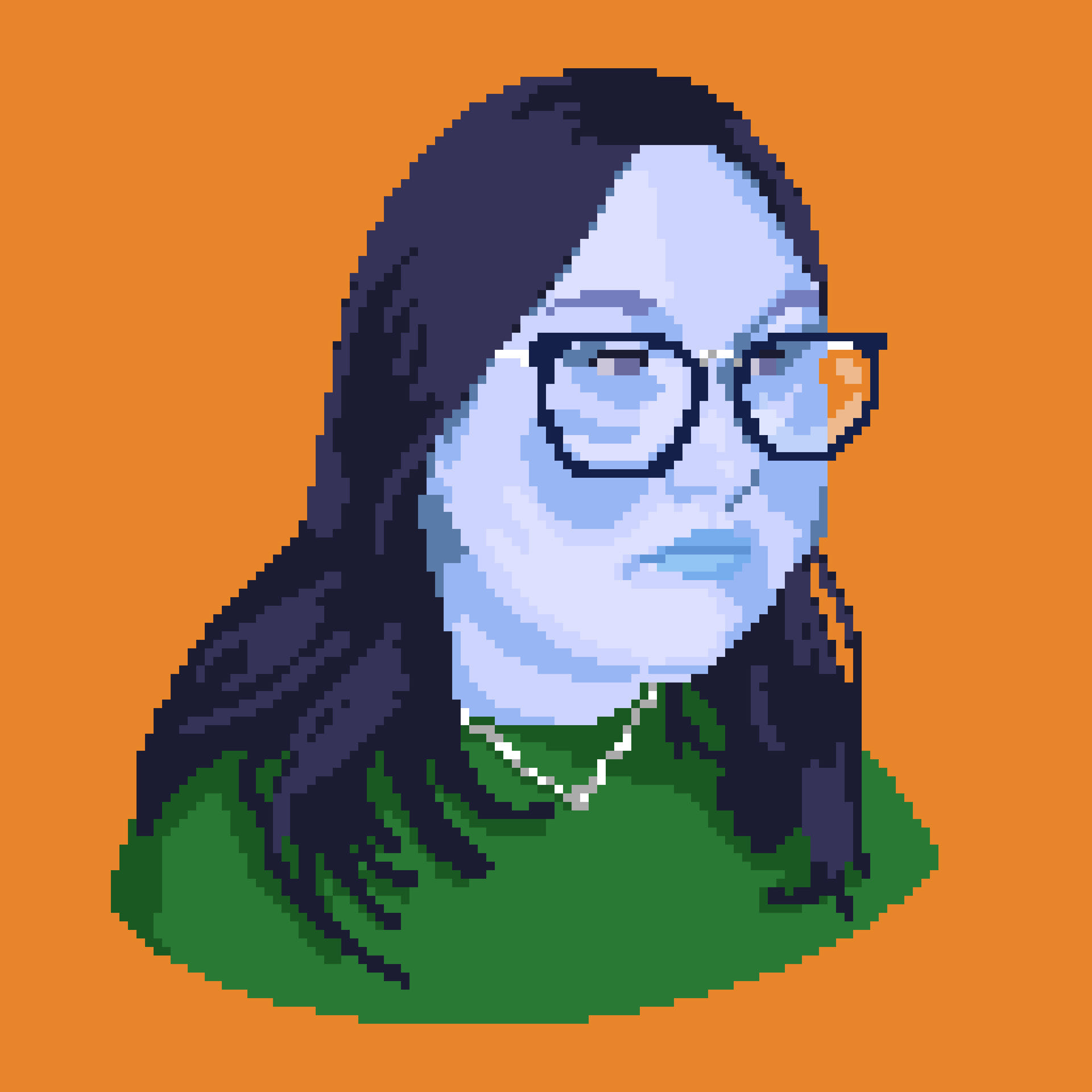 Pixelated self-portrait.