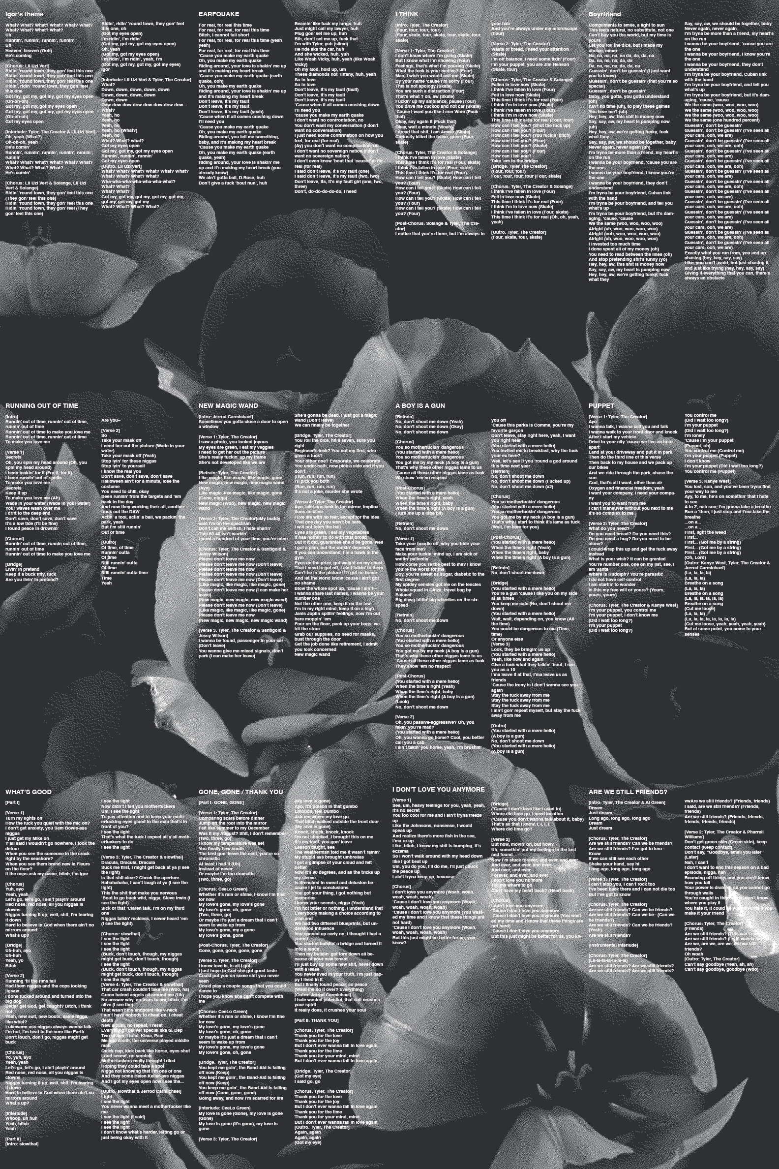 Foldable Lyric Sheet - Insert