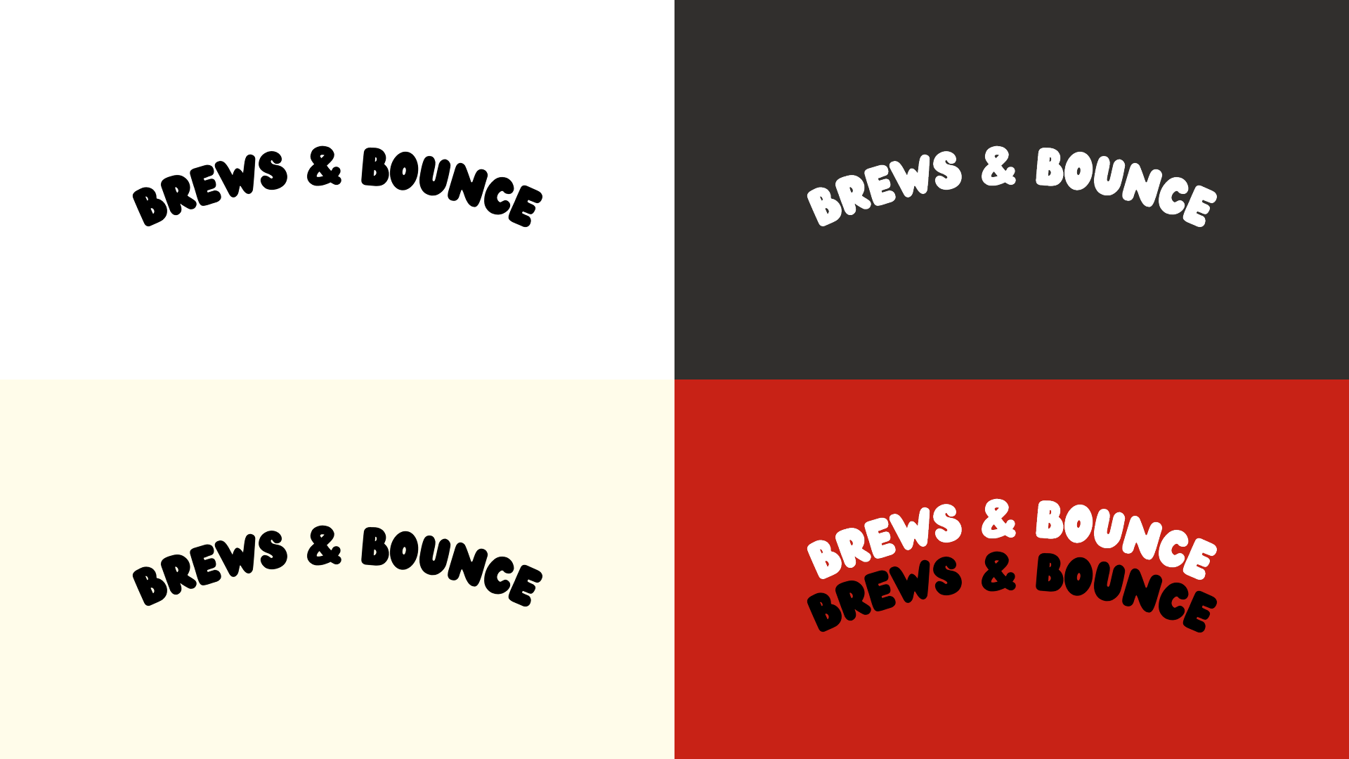 b&b curved text logo