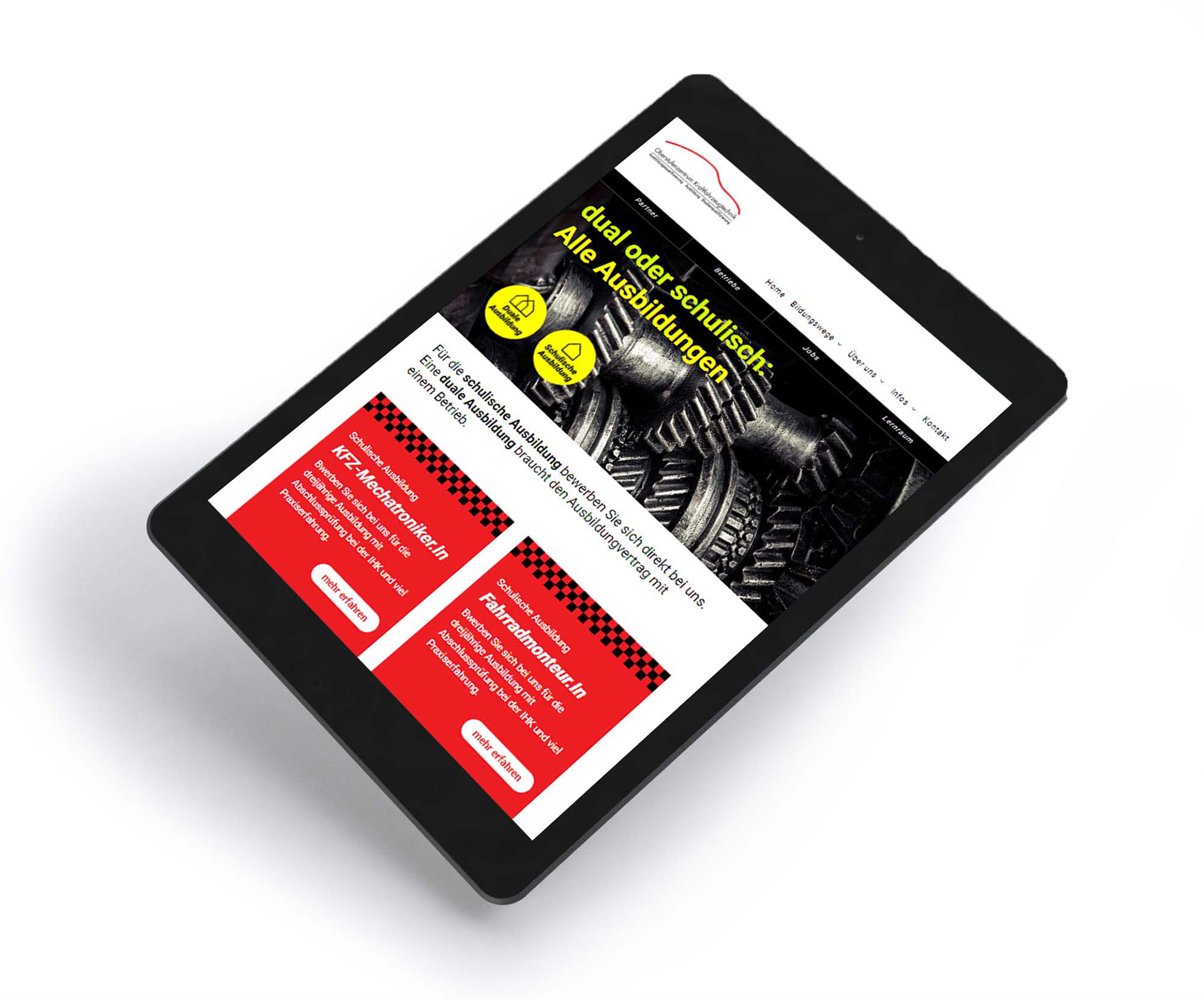Tablet-Ansicht Unterseite