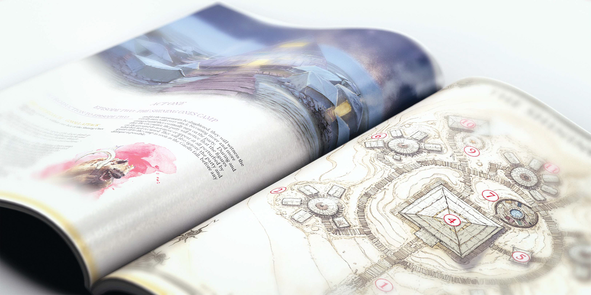 Closeup spread. Adobe InDesign.