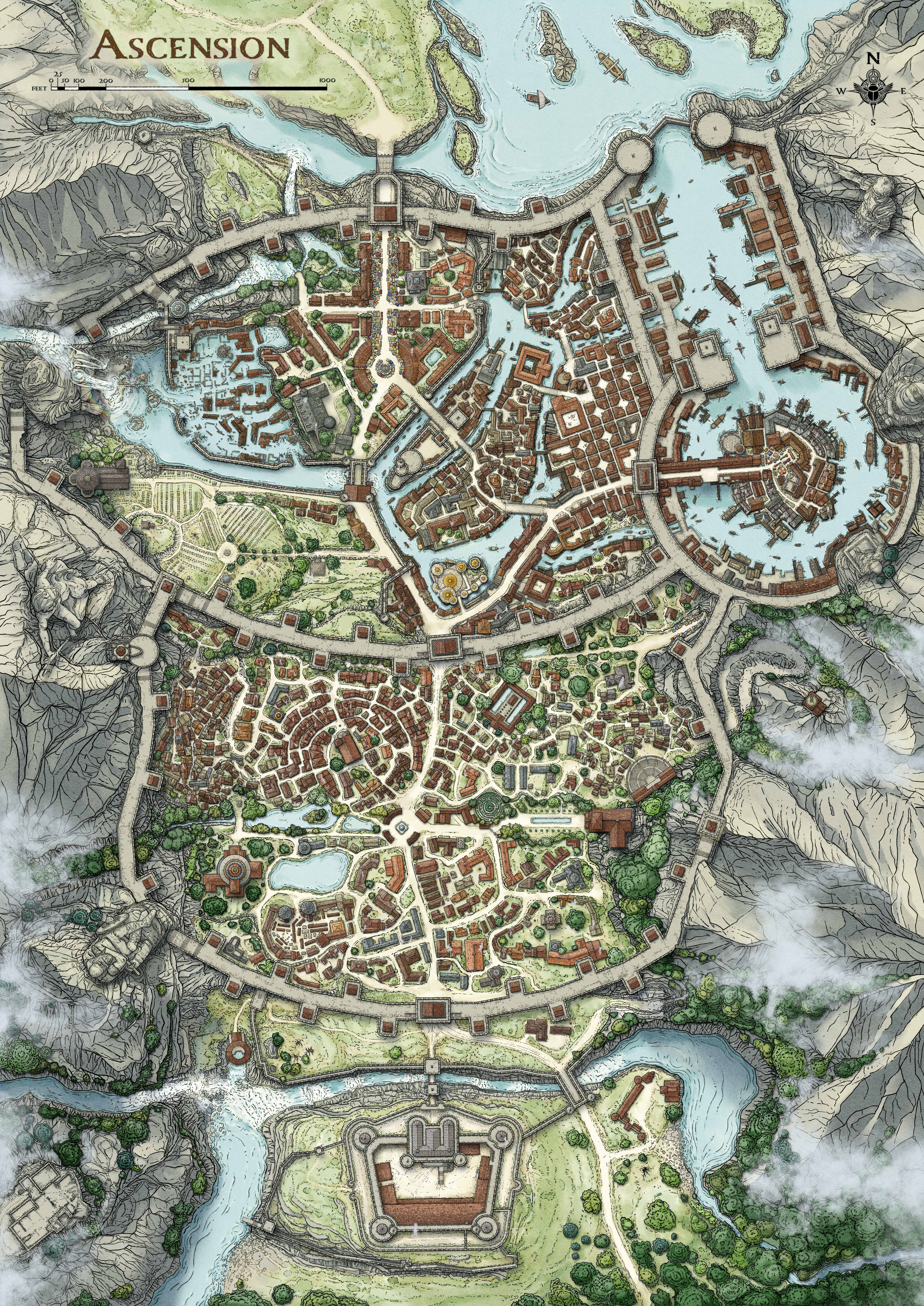 Town of Ascension. Adobe Photoshop.