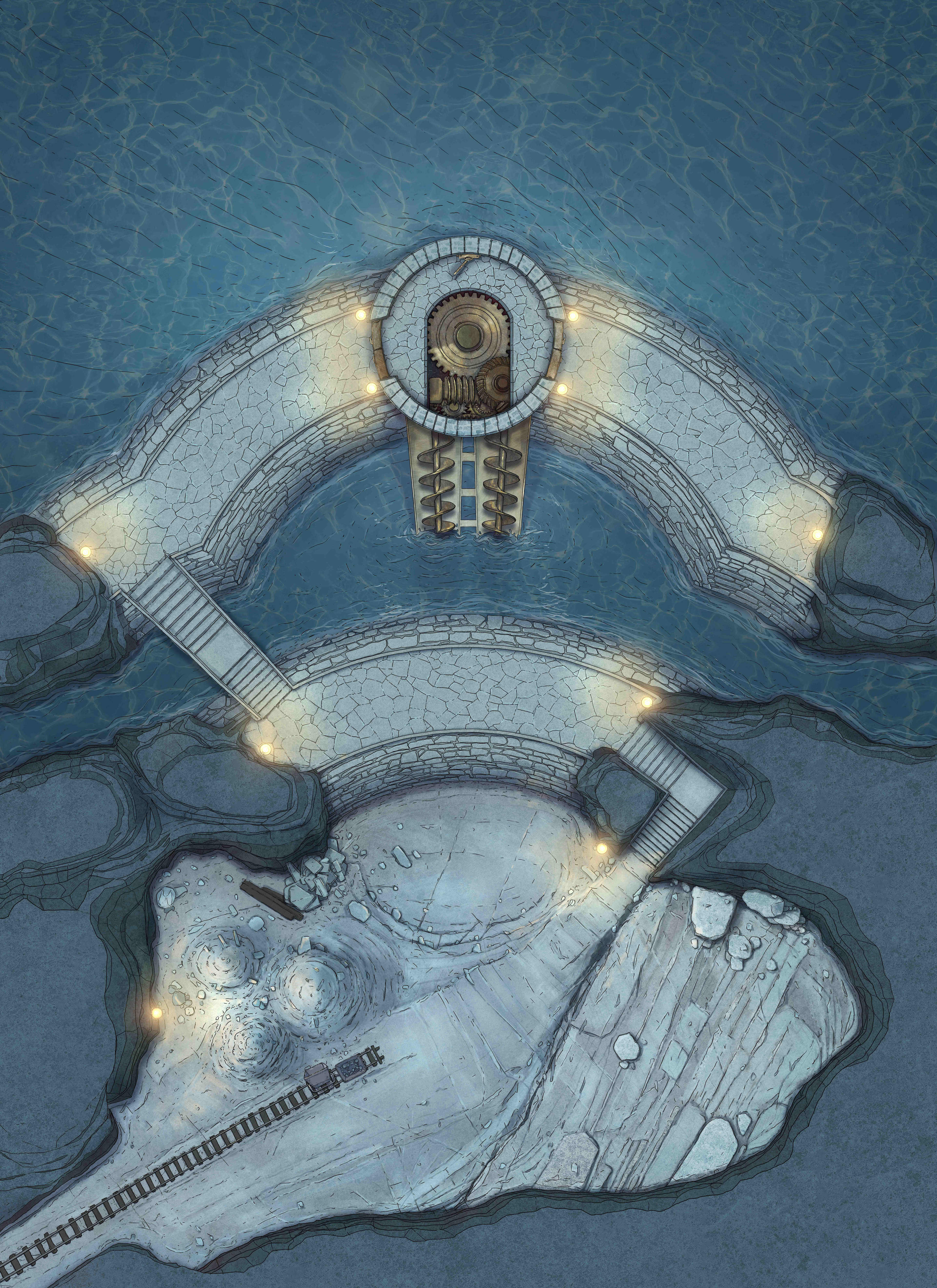 Aquifer Dam. Adobe Photoshop.  