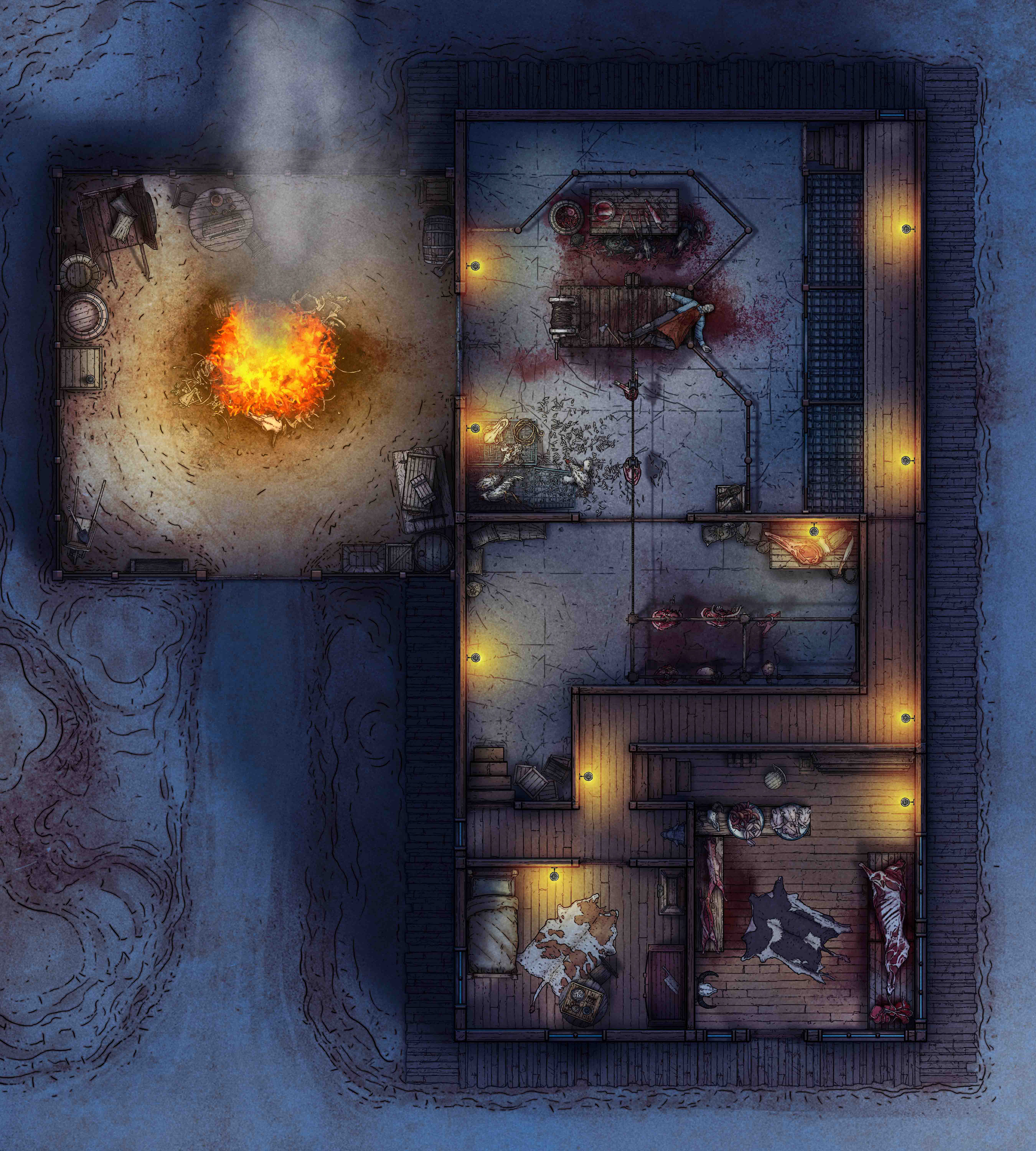 Slaughter House Night. Adobe Photoshop.