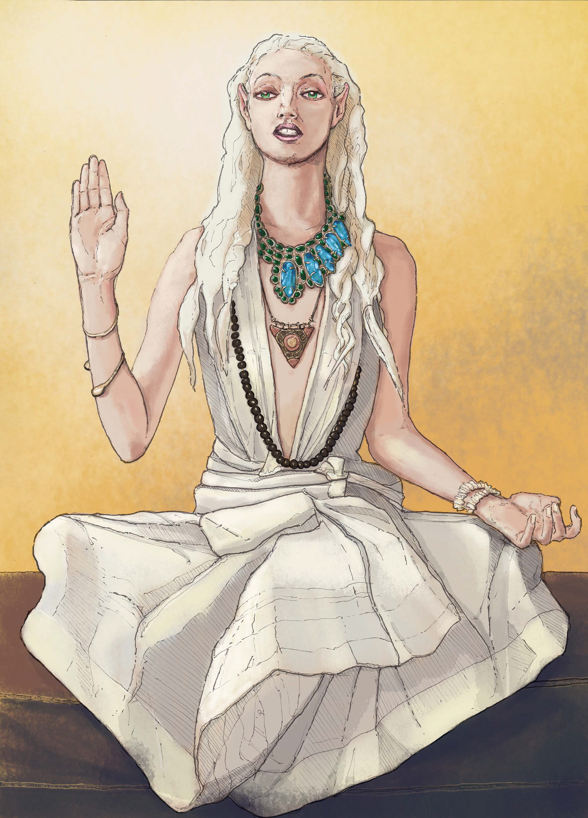 Character Concept. Pen drawing, coloured in Adobe Photoshop.