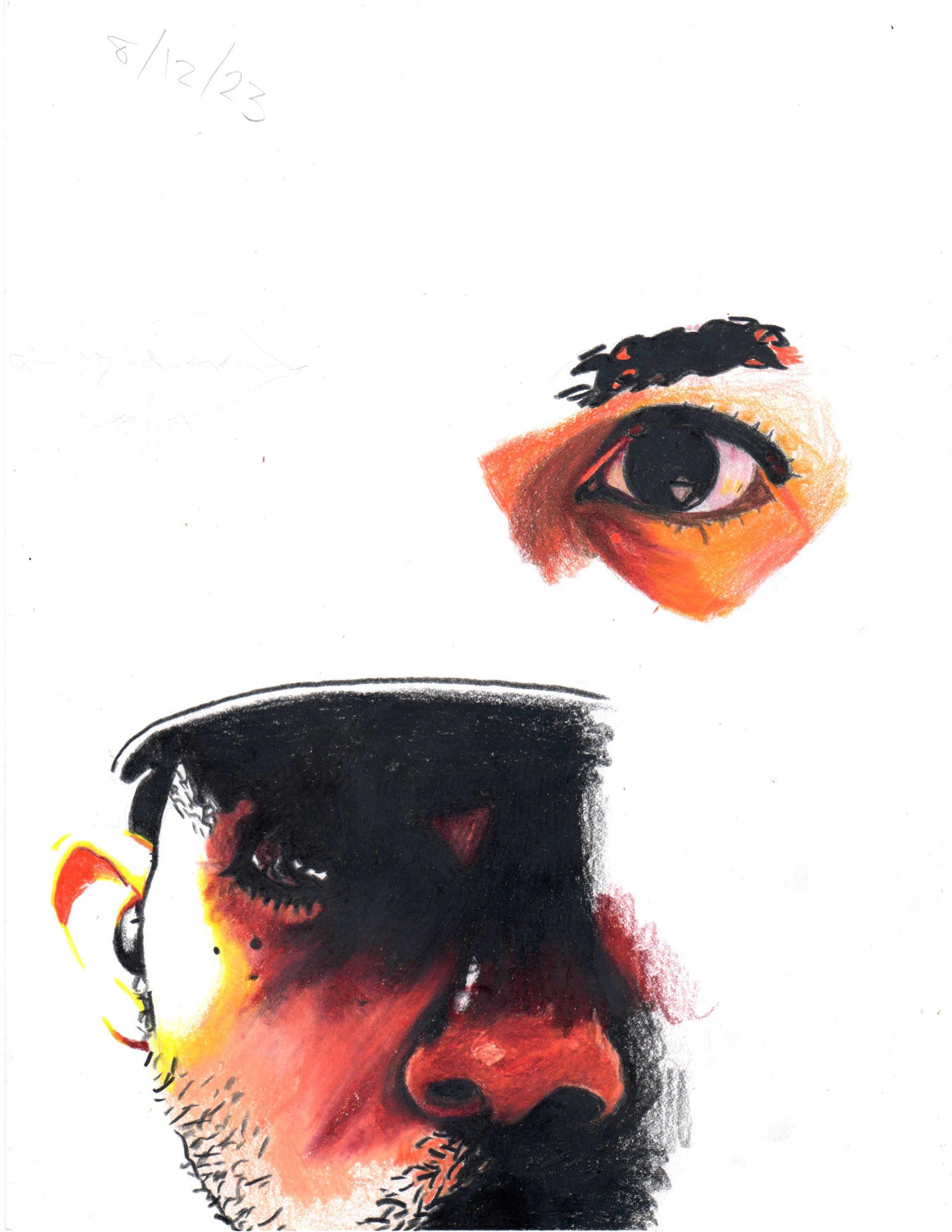 Self Portrait Study, 2023 8.5"x11"