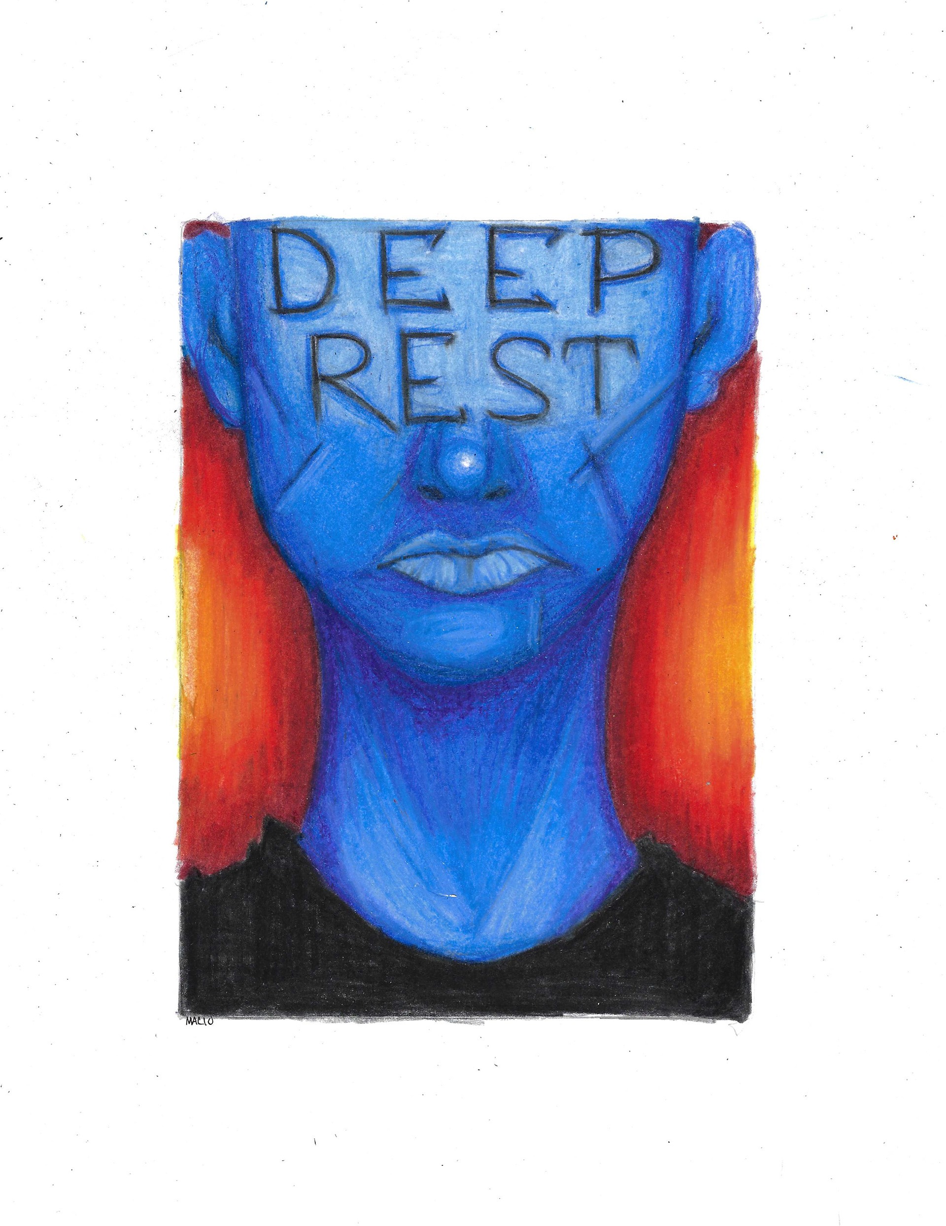 "Blue Geist" 2019 8.5"x11"