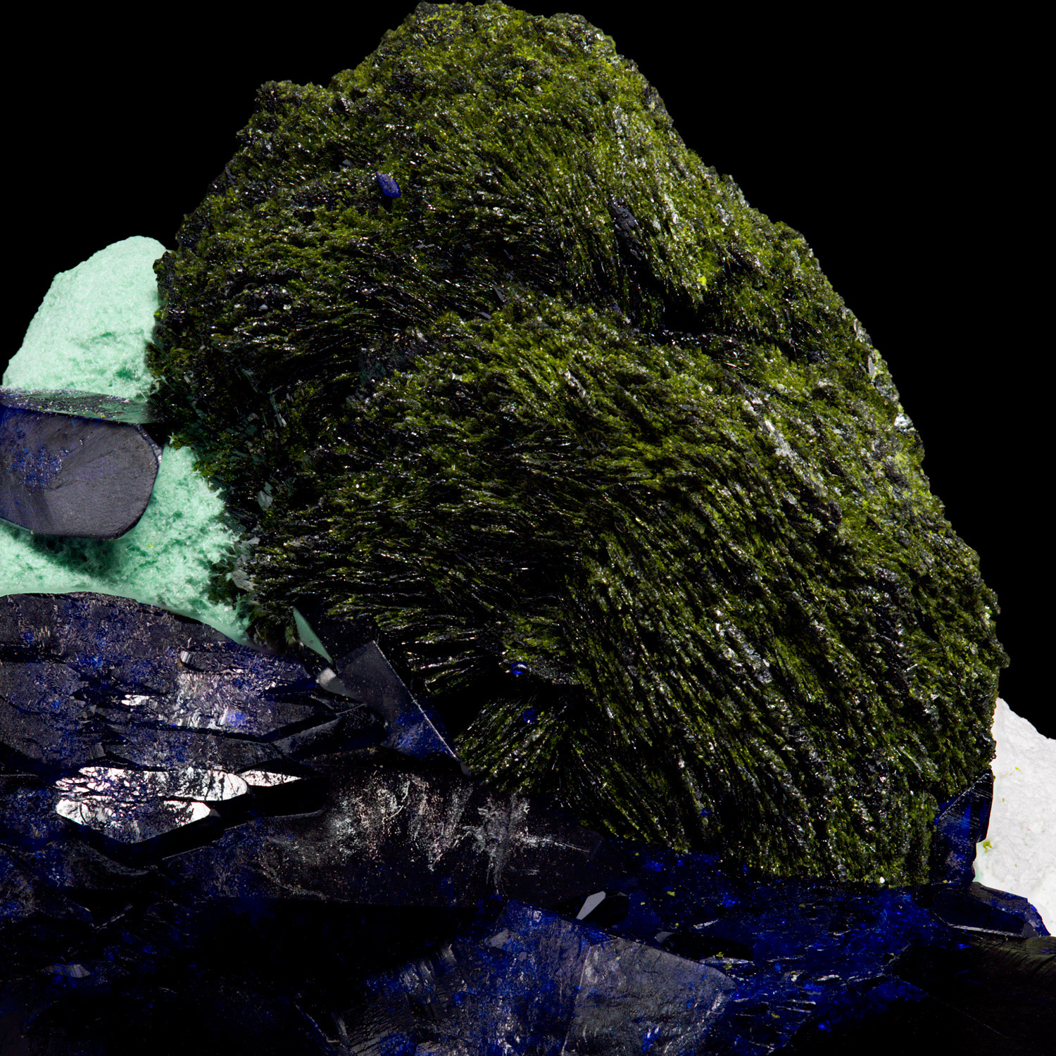 Azurite, Malachite, Volborthite: Milpillas, Mexico. Kyle Kevorkian Specimen