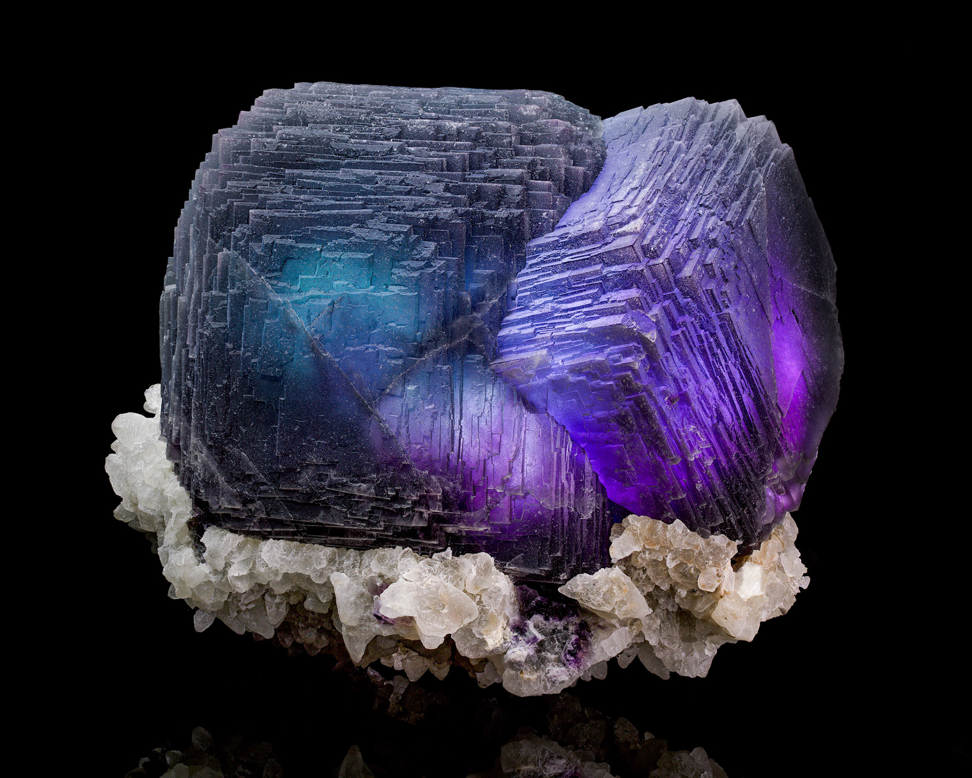 Fluorite, Calcite: Weisseck, Austria; Forrest Carithers Collection