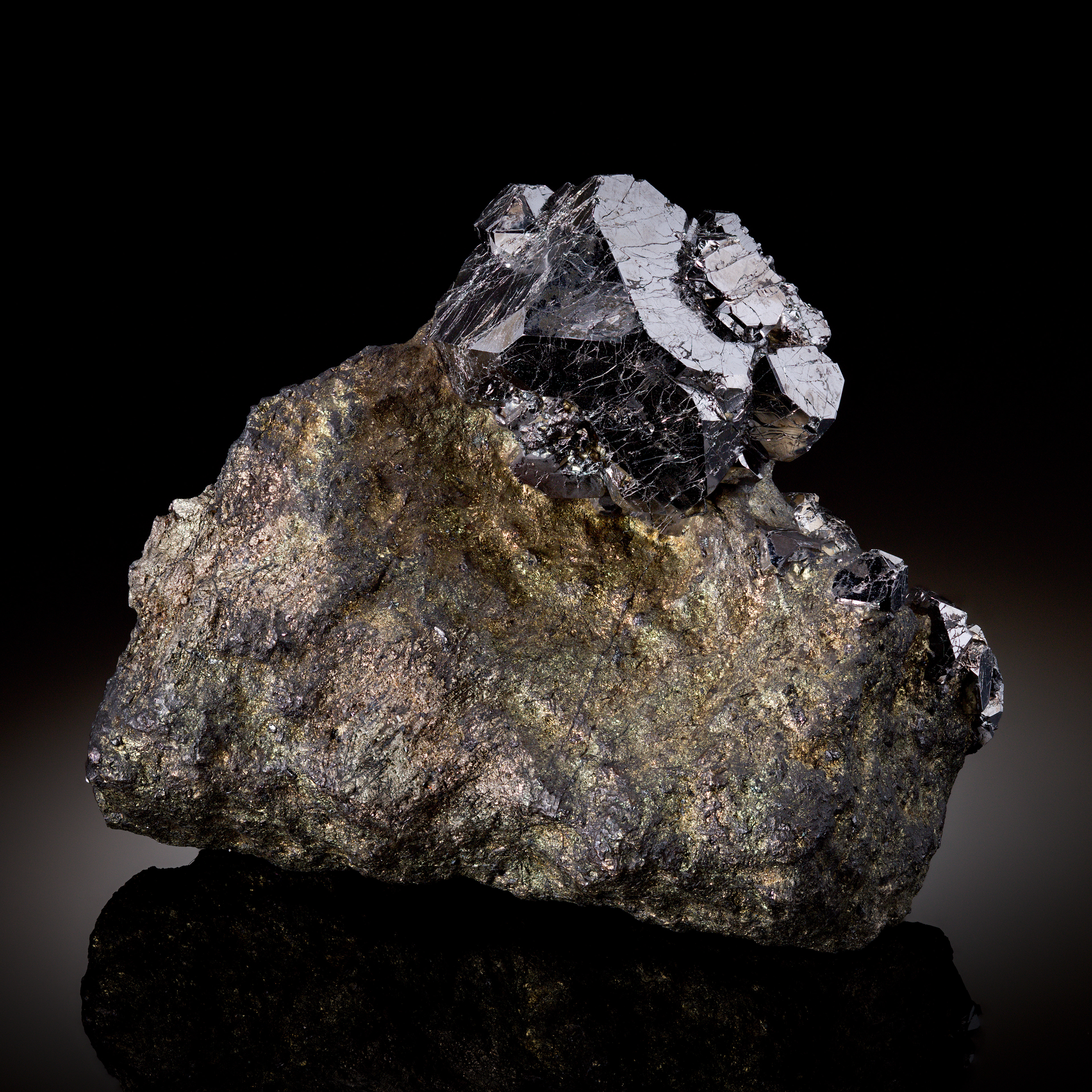 Sperrylite: Talnakh, Russia; Kyle Kevorkian collection