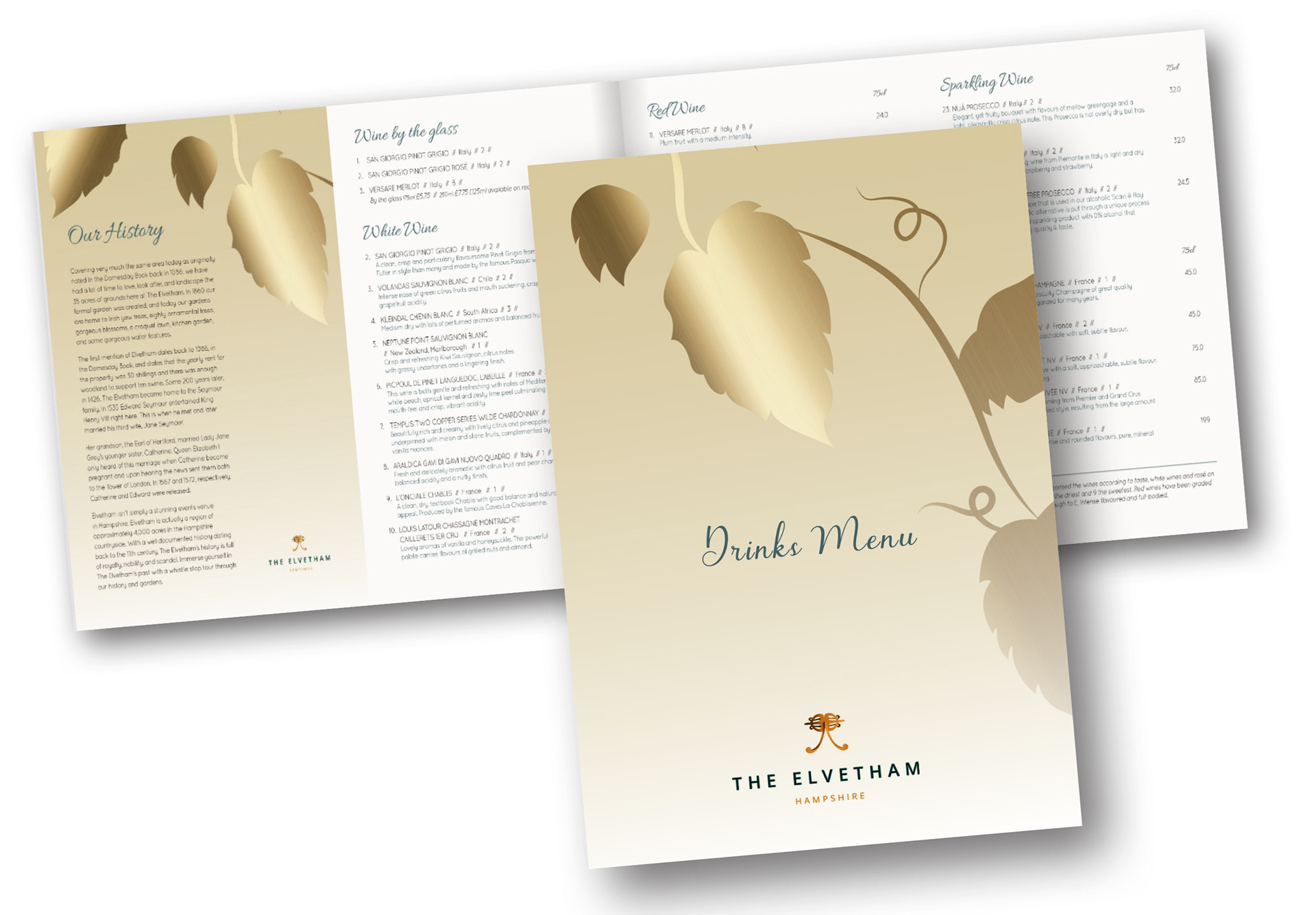 Hills Prospect wine list design
