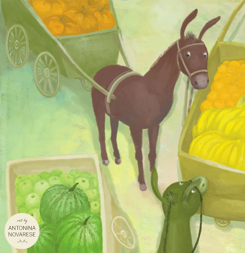 2018 Illustration for a picture book "Dahchane et Dakhchane". Published by Marsam Editions. Text by Karima Delyasse. Illustrations by Antonina Novarese.