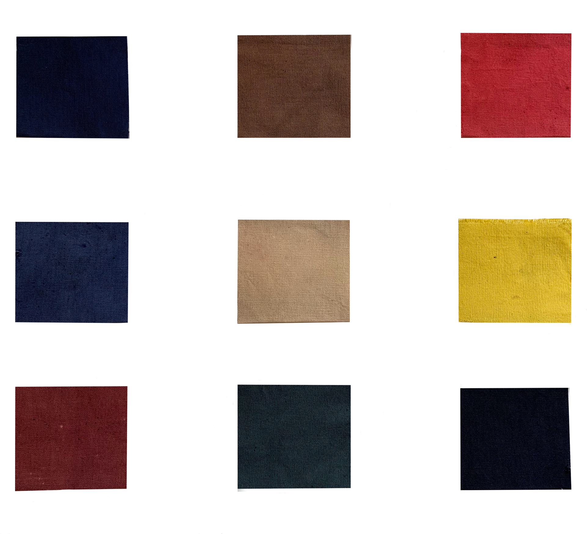 Color palette dyed on cotton