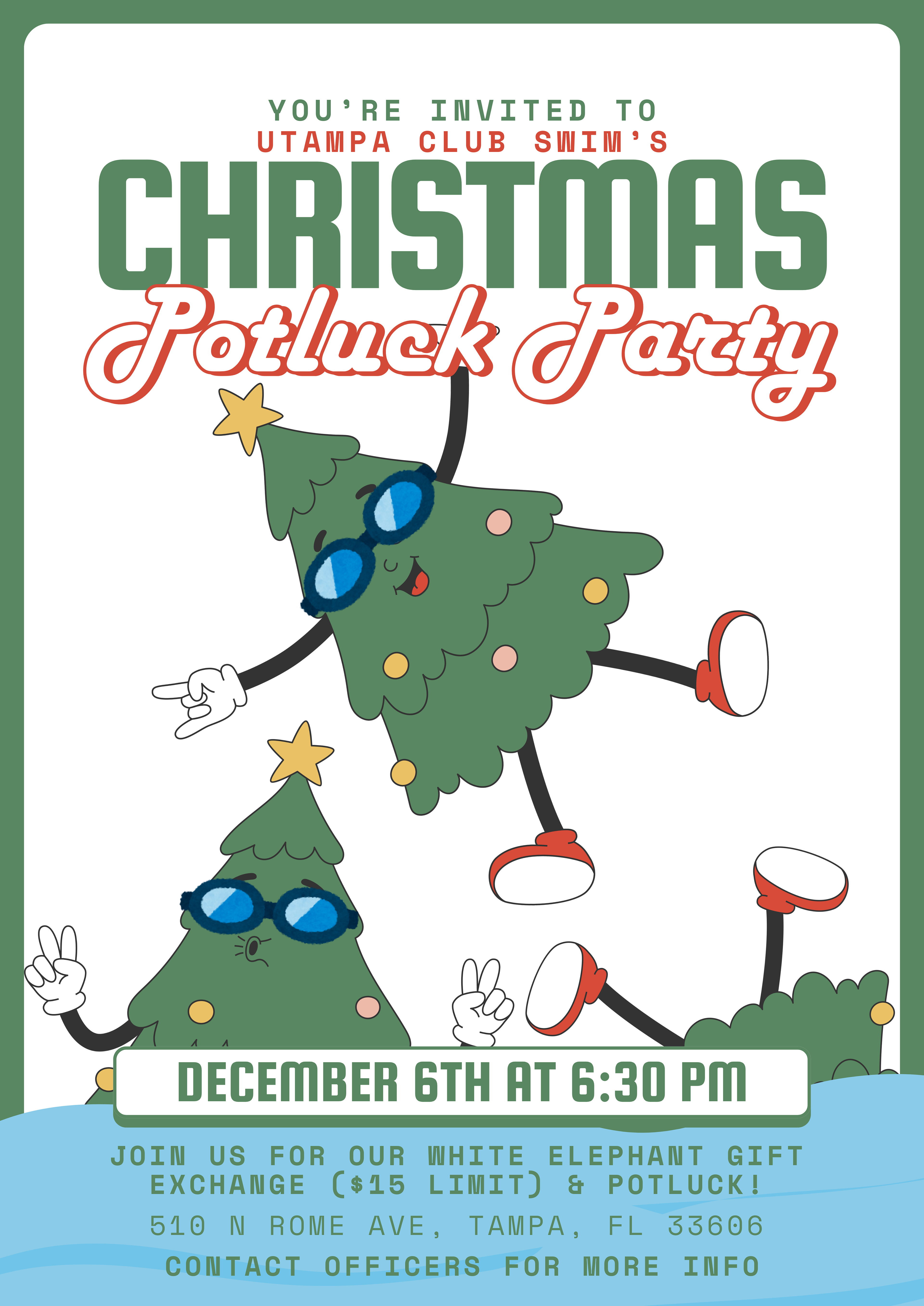 Christmas Potluck Party Flyer