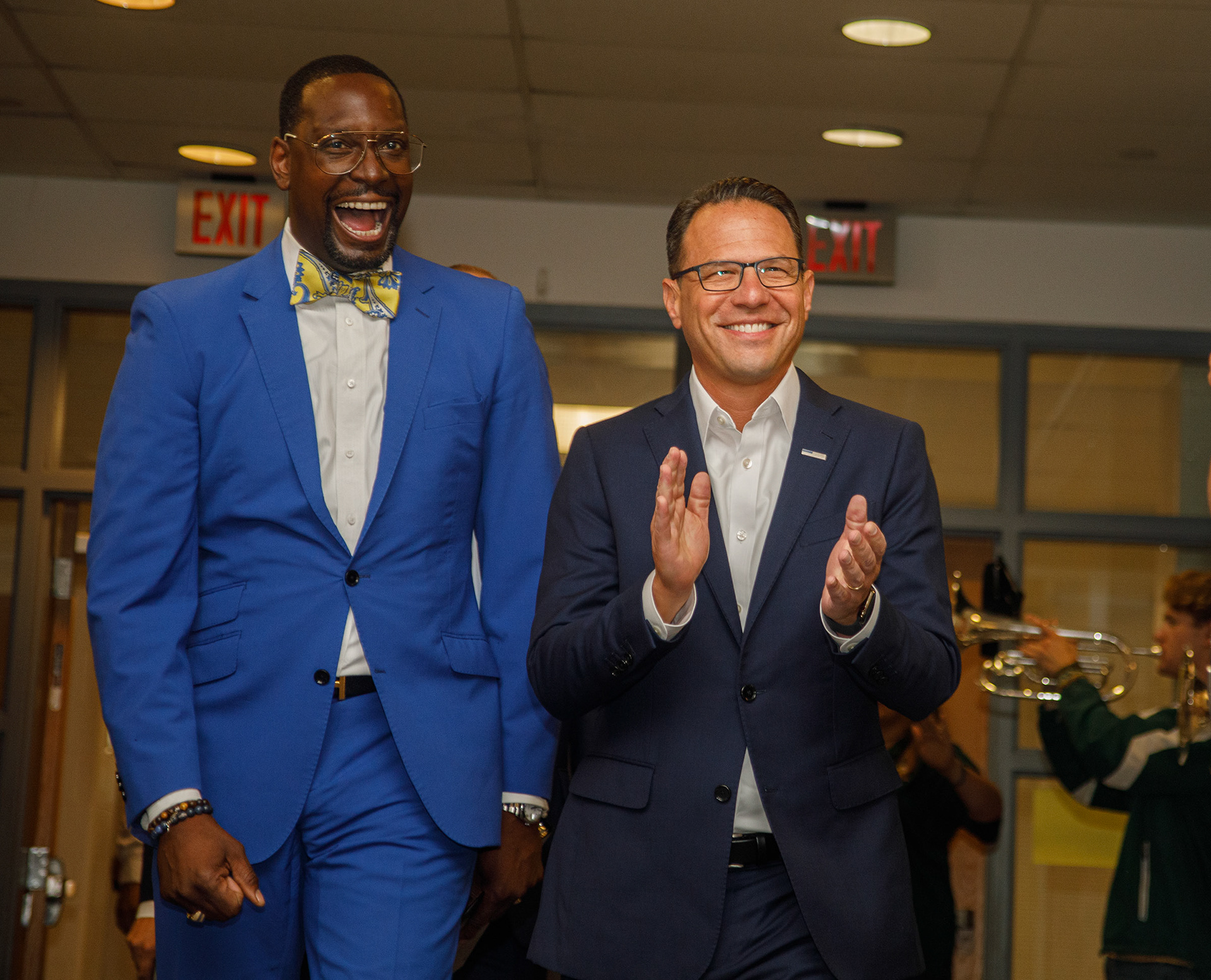 Secretary of Education Dr. Khalid N. Mumin and Pa. Governor Josh Shapiro visit Emmaus High School. 