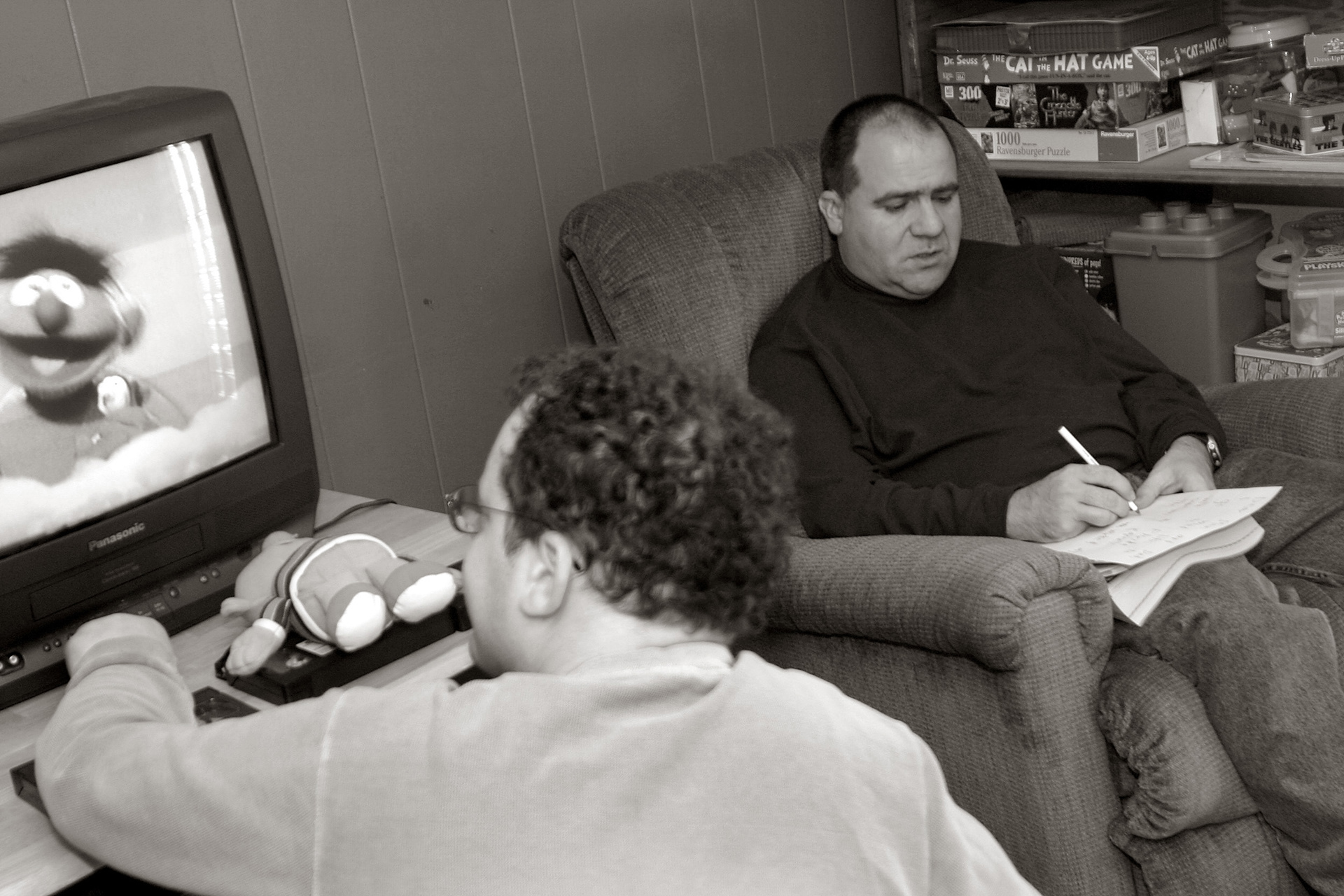 Michael writing a letter