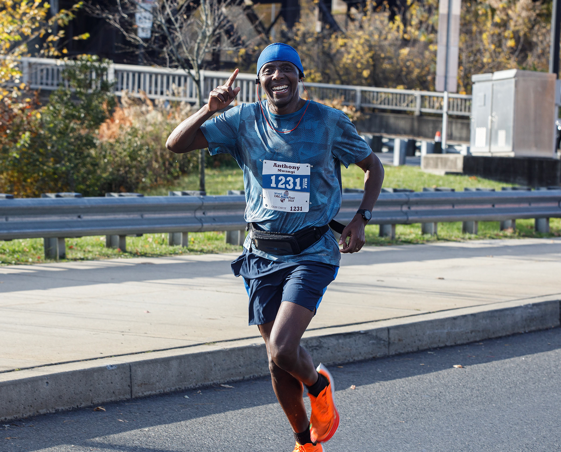 Runners make their way down the home stretch Sunday, Nov. 12, 2023, for the St. Luke’s D&L RaceFest marathon, which starts in Allentown and finishes in Easton. The event, which replaced the St. Luke’s Via Marathon, is a four-race collection of running and walking events through the Lehigh Valley.